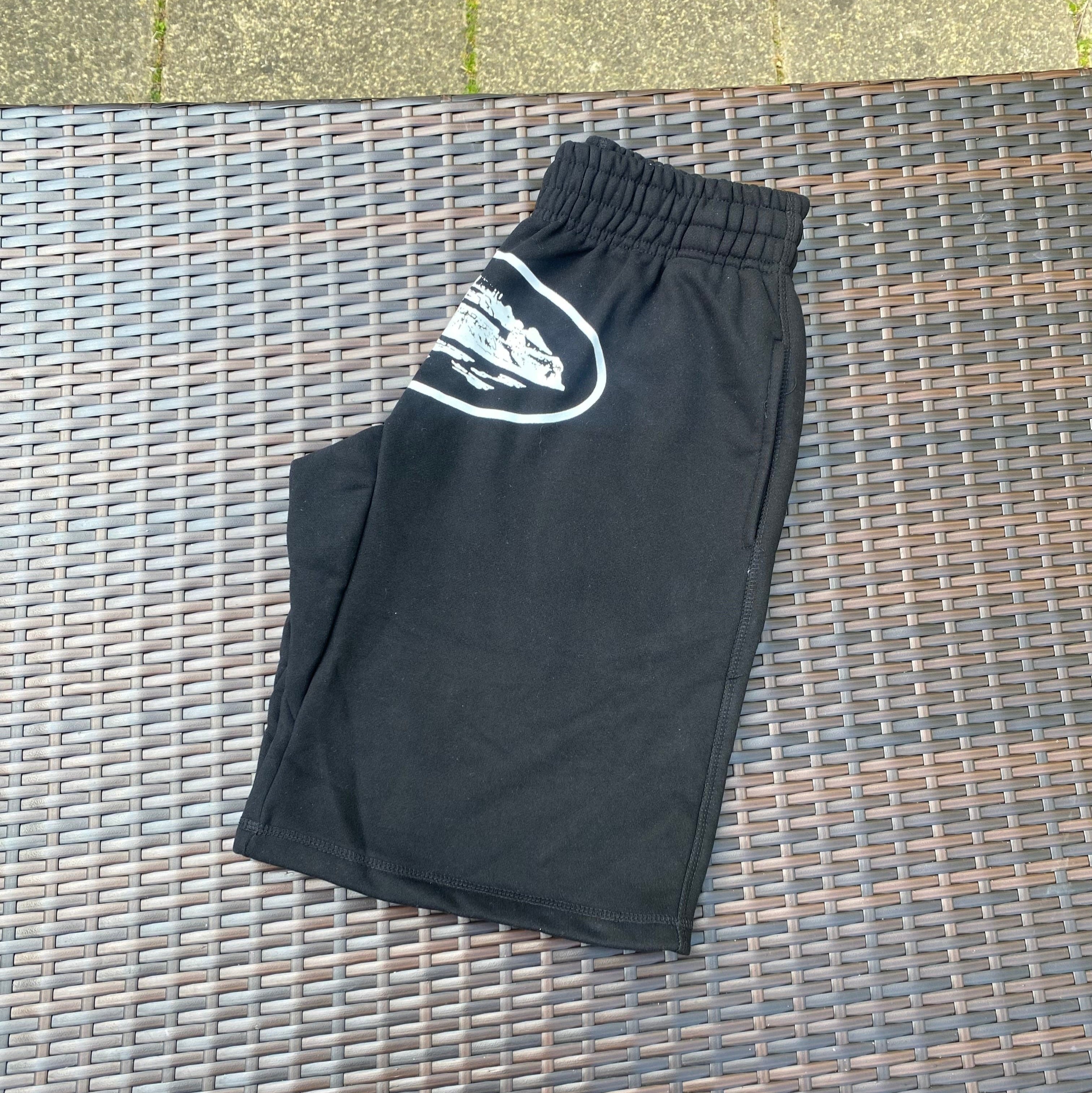 Corteiz Black/White "Alcatraz" Shorts