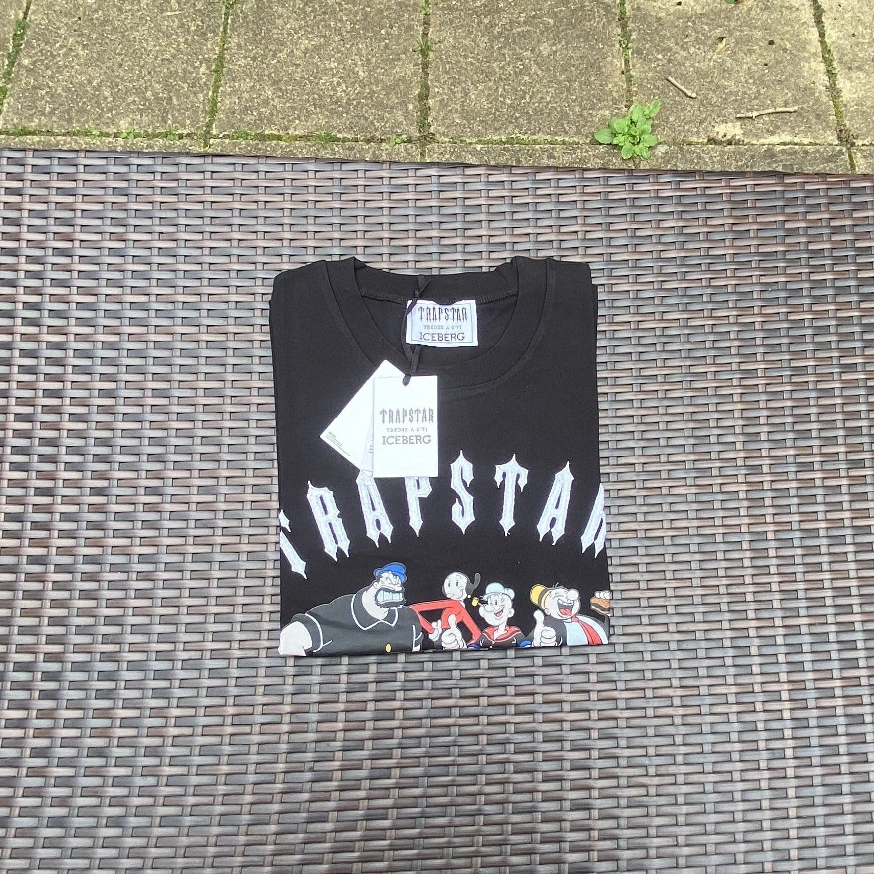 Trapstar x Iceberg Black "Popeye Print" T Shirt