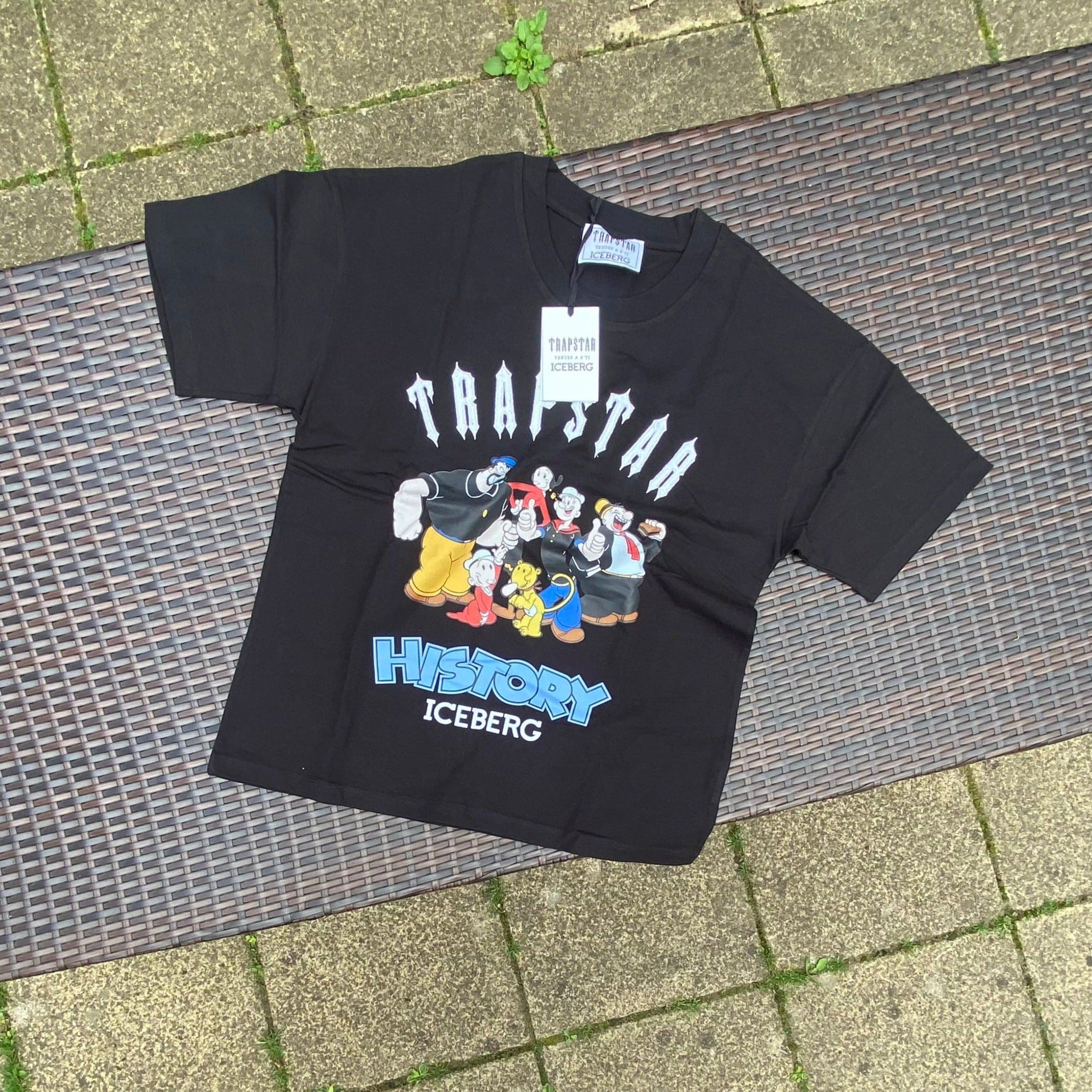 Trapstar x Iceberg Black "Popeye Print" T Shirt