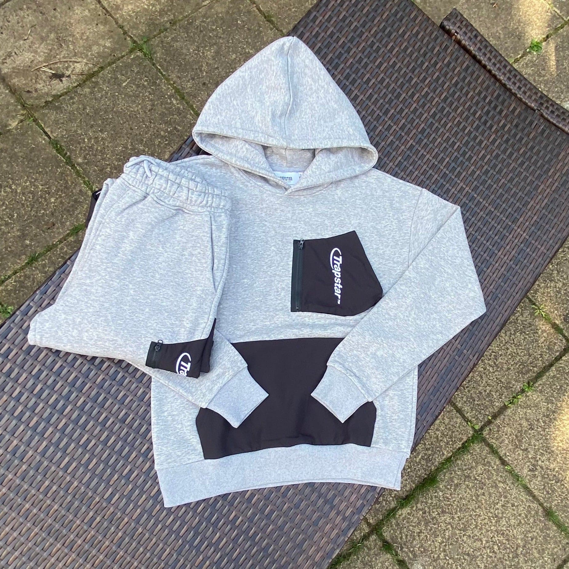 Trapstar Grey/Black "Hyperdrive" Pocket Tracksuit