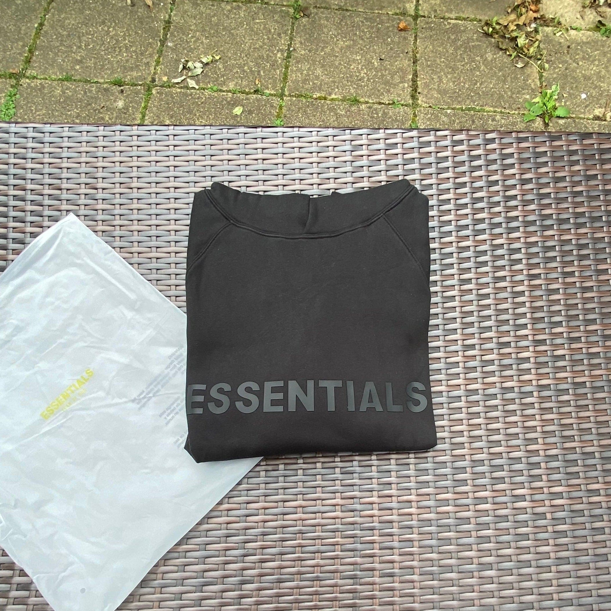 Fear Of God Essentials Black "SS20" Pullover Hoodie