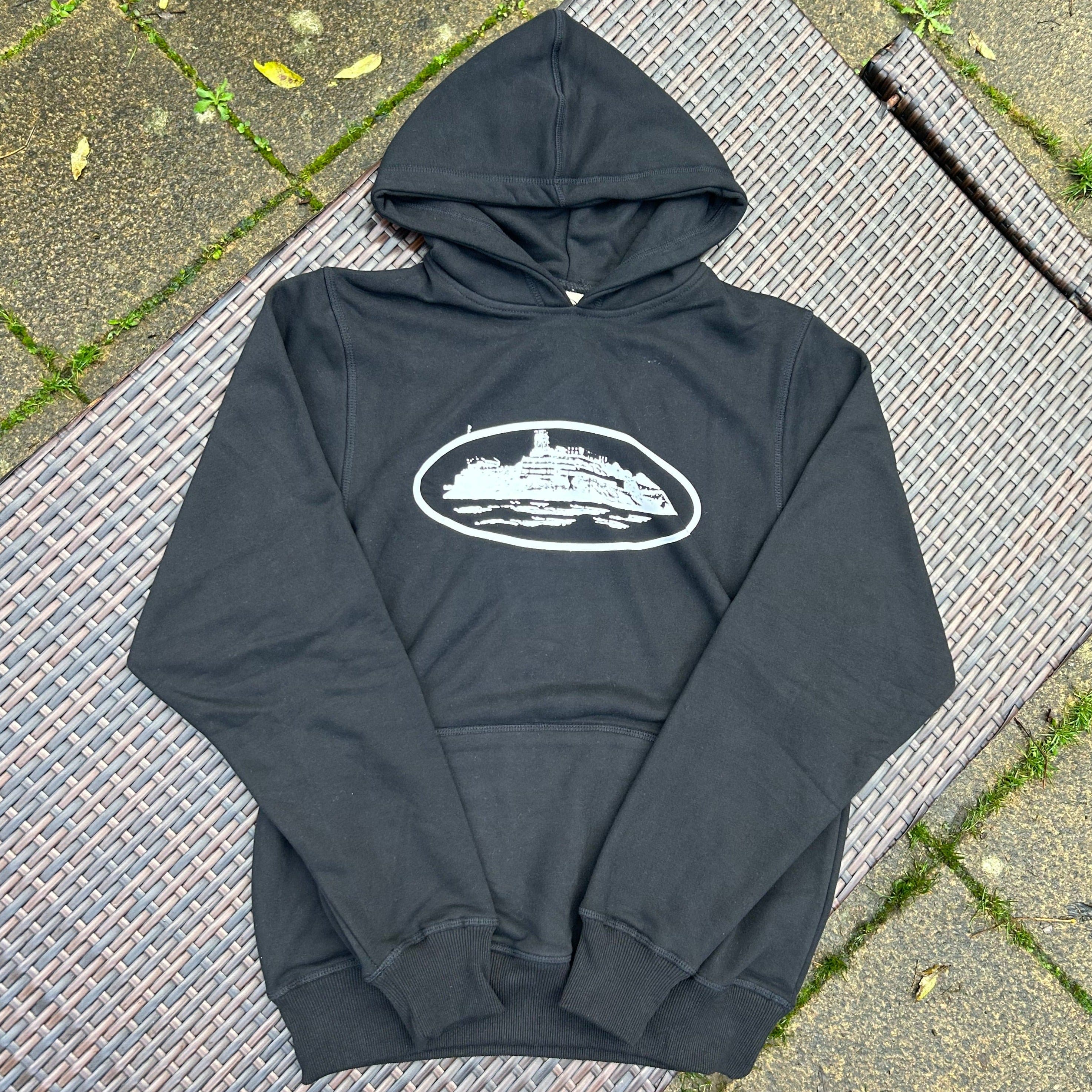 Corteiz Black/White "Alcatraz" Hoodie