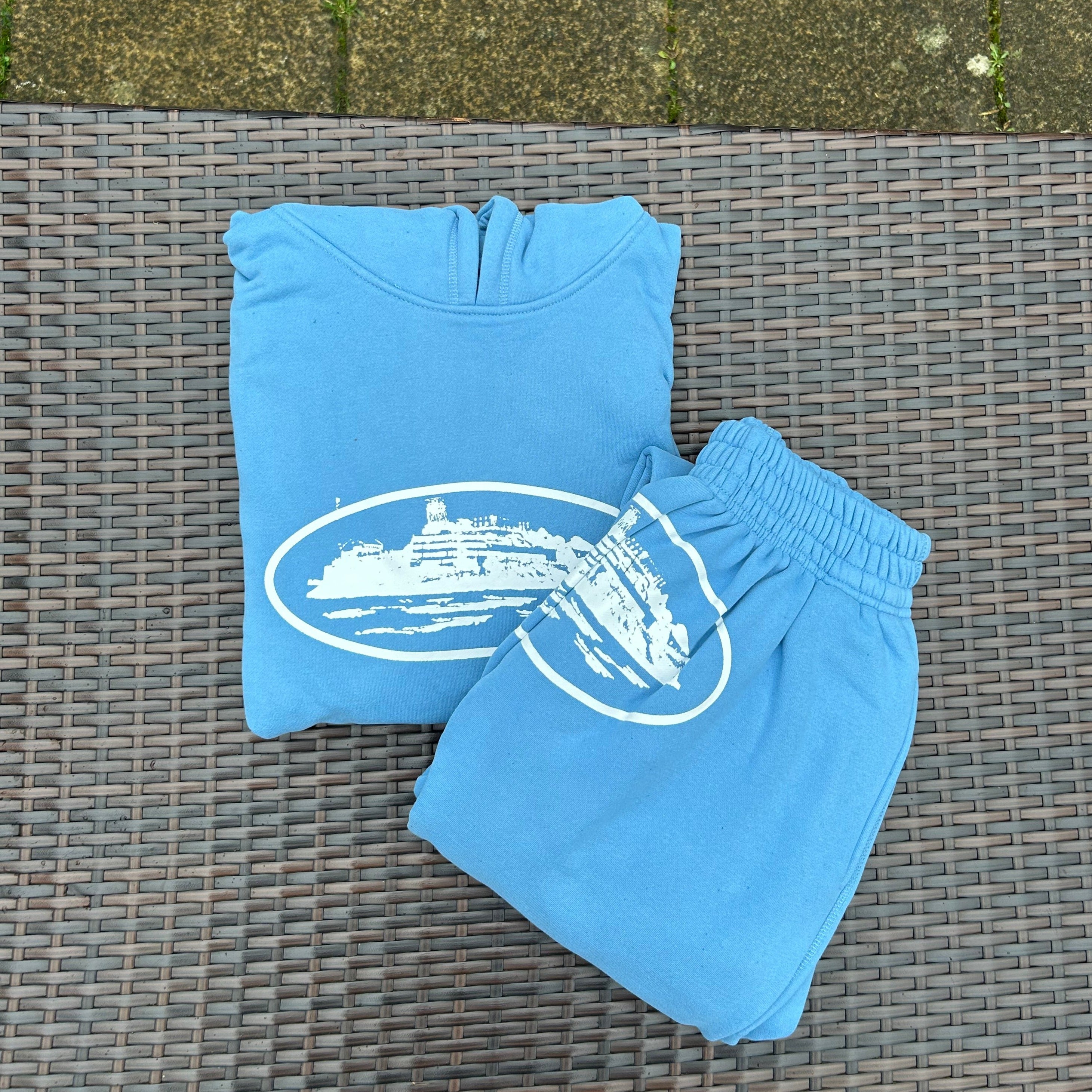 Corteiz Baby Blue/White "Alcatraz" Tracksuit