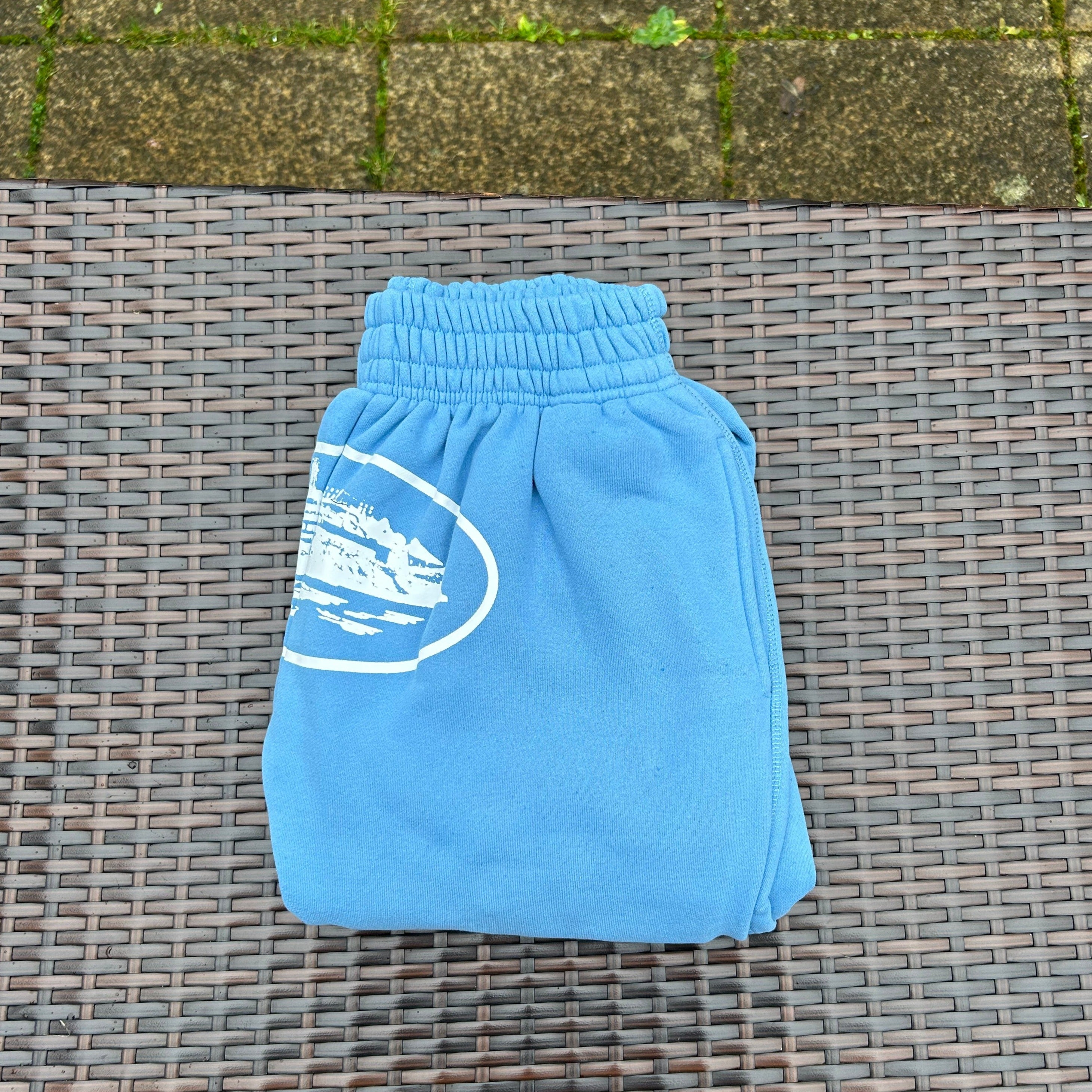Corteiz Baby Blue/White Joggers