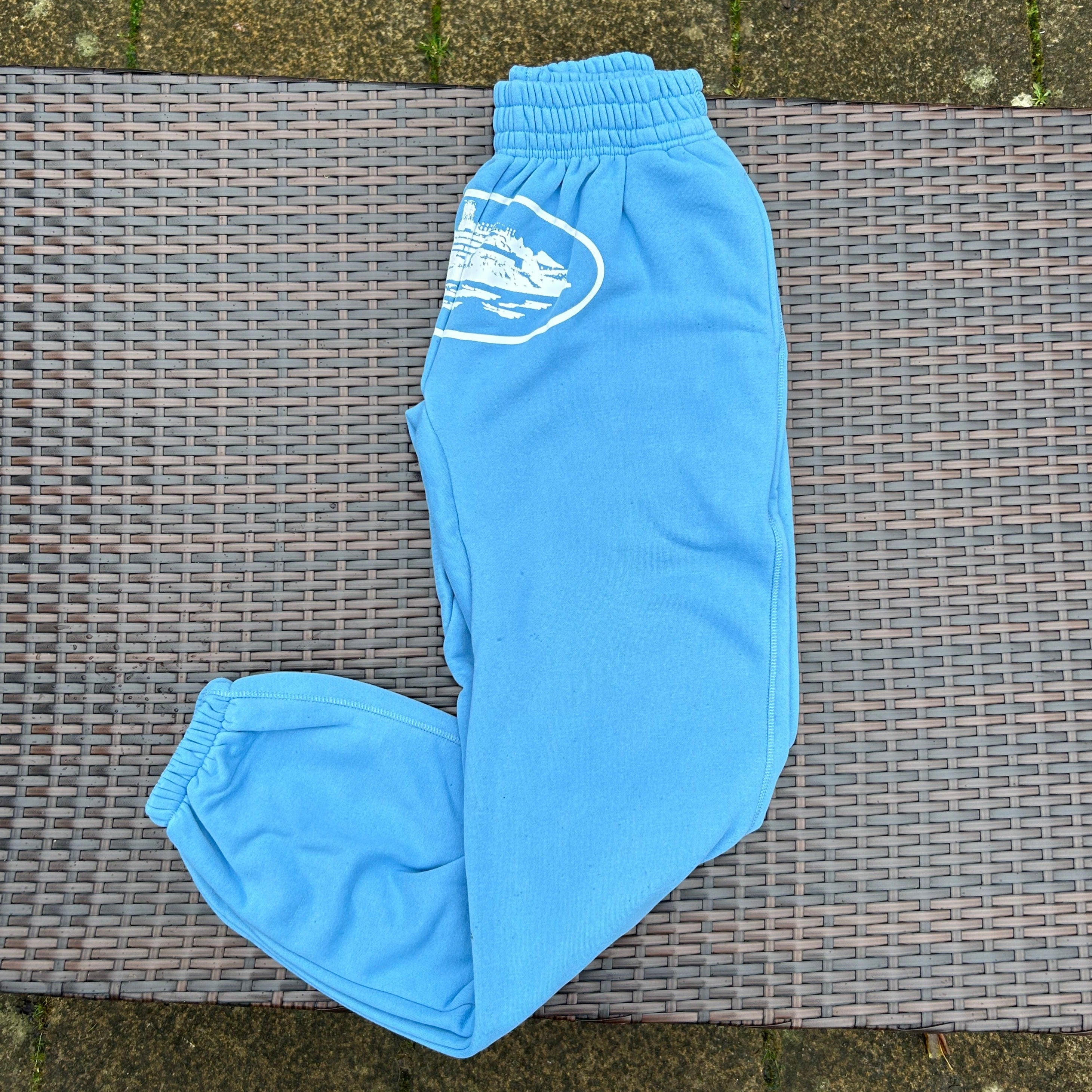 Corteiz Baby Blue/White Joggers
