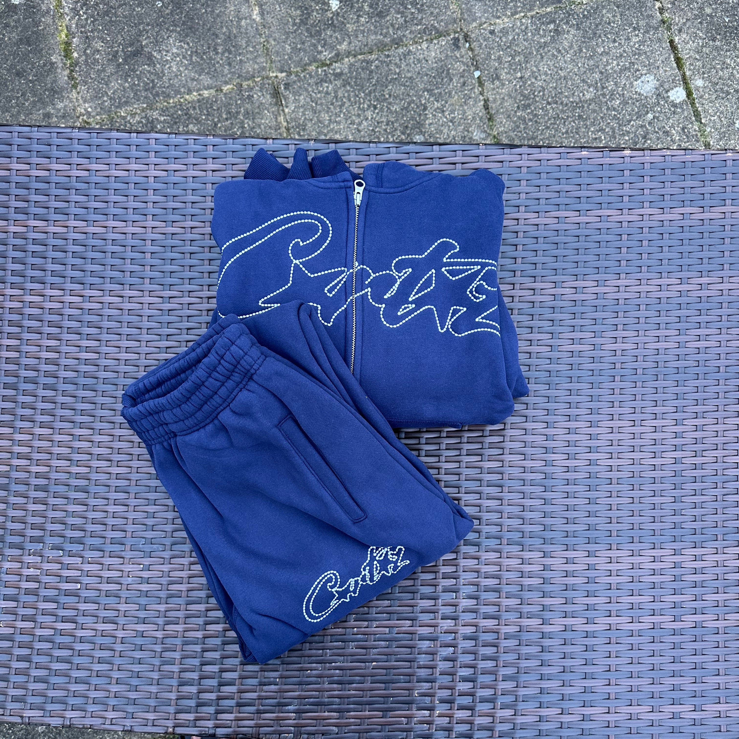 Corteiz Thick Stitch Allstarz Navy Tracksuit