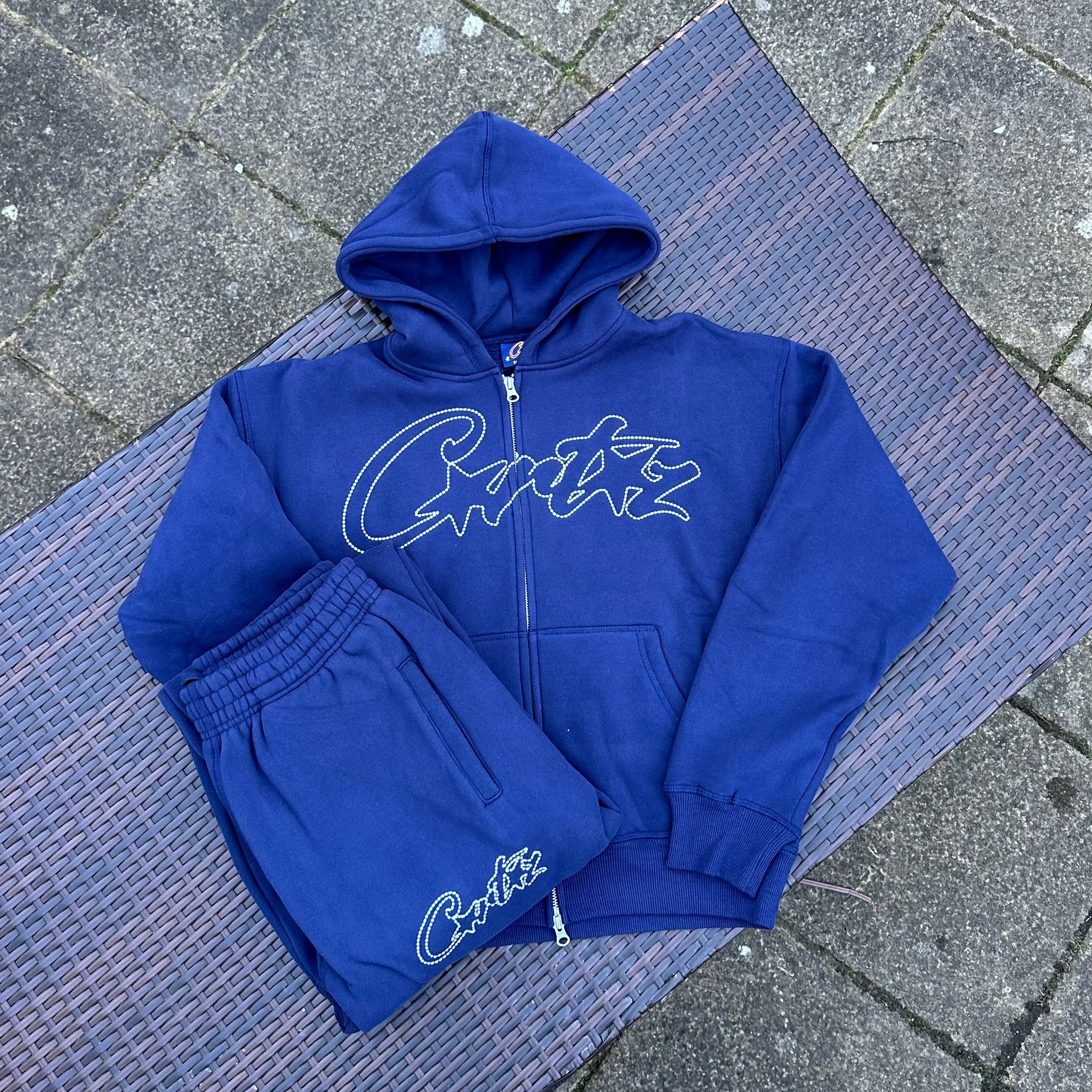 Corteiz Thick Stitch Allstarz Navy Tracksuit