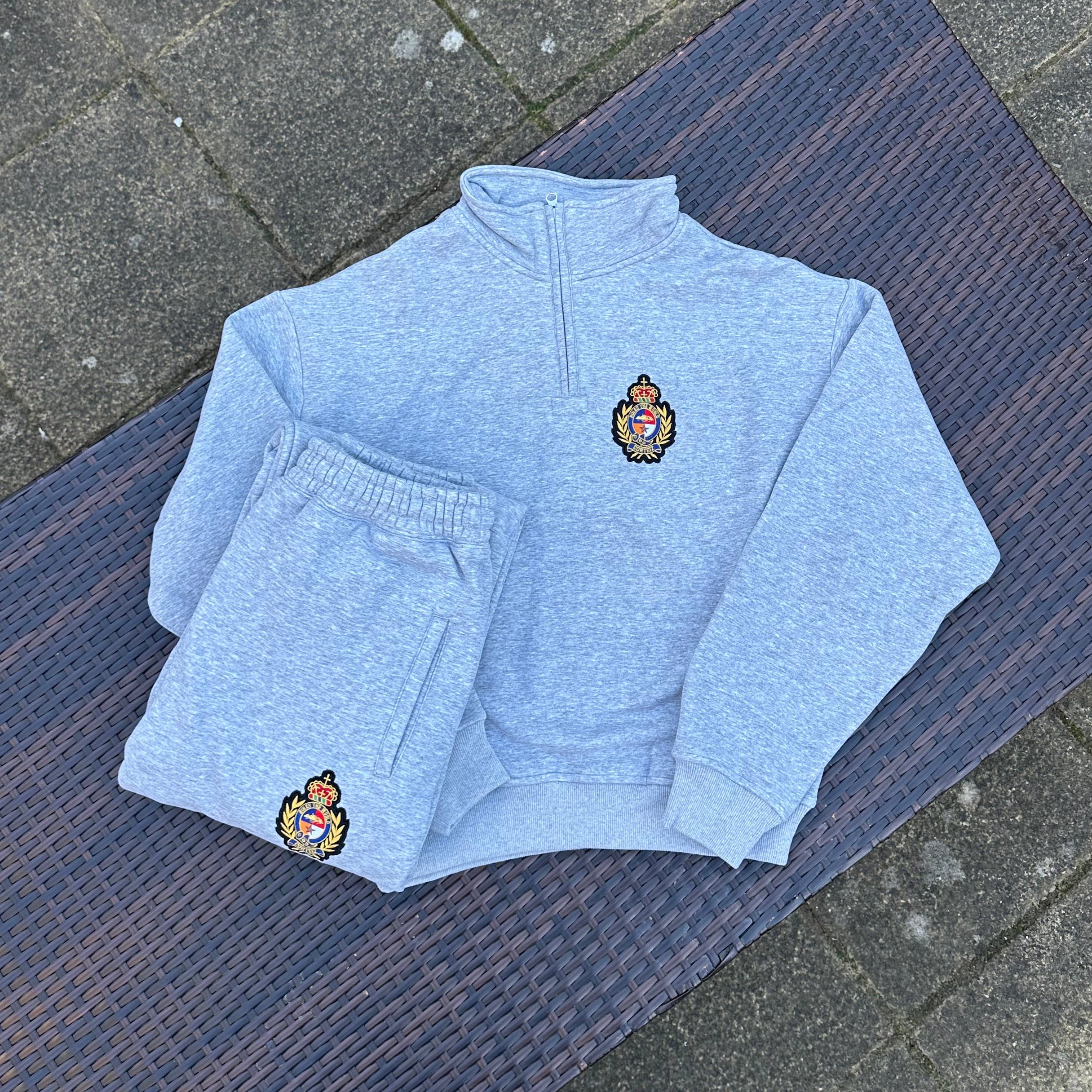 Corteiz 'Heather Grey' Royale Crest Tracksuit