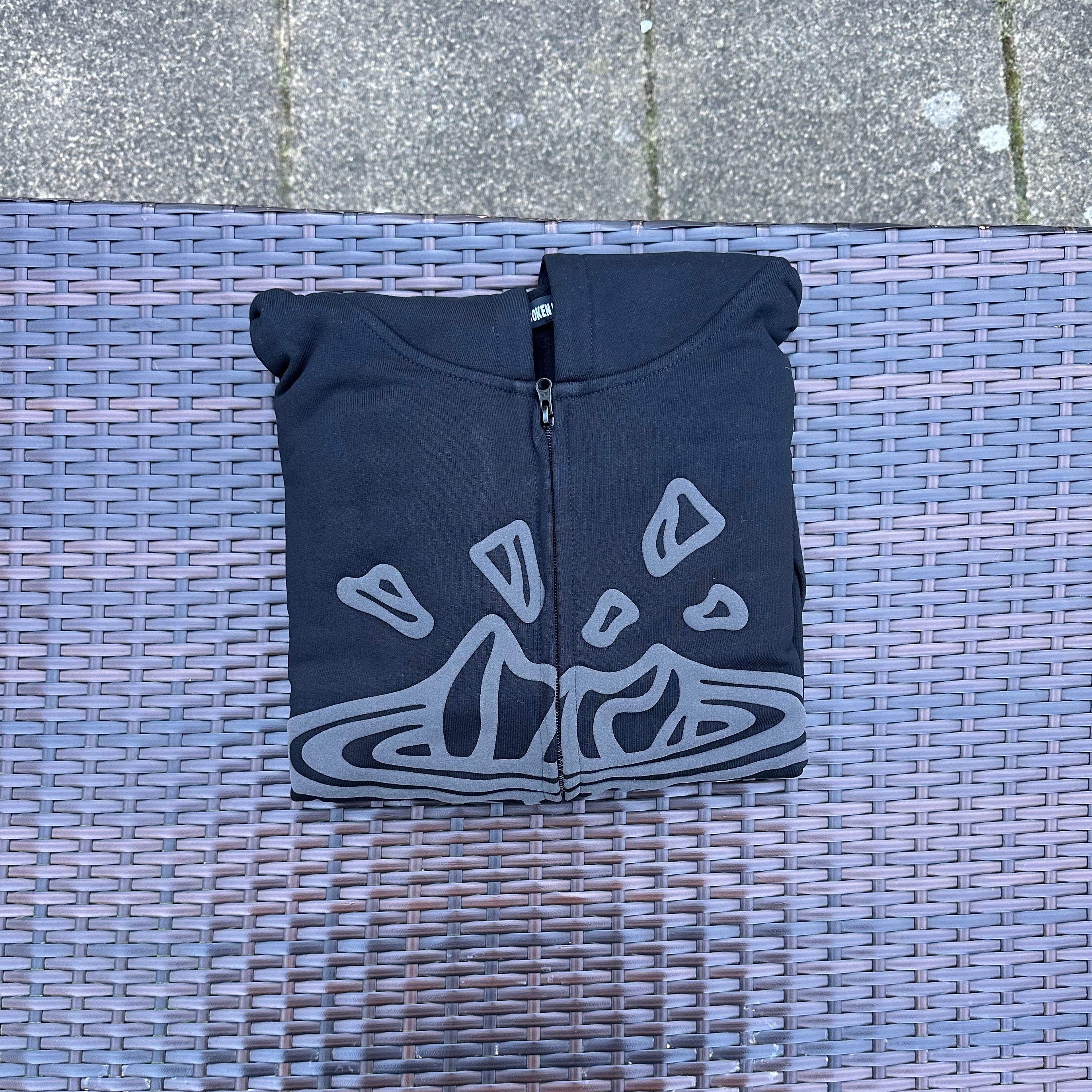 Broken Planet Triple Black Zip-up Hoodie