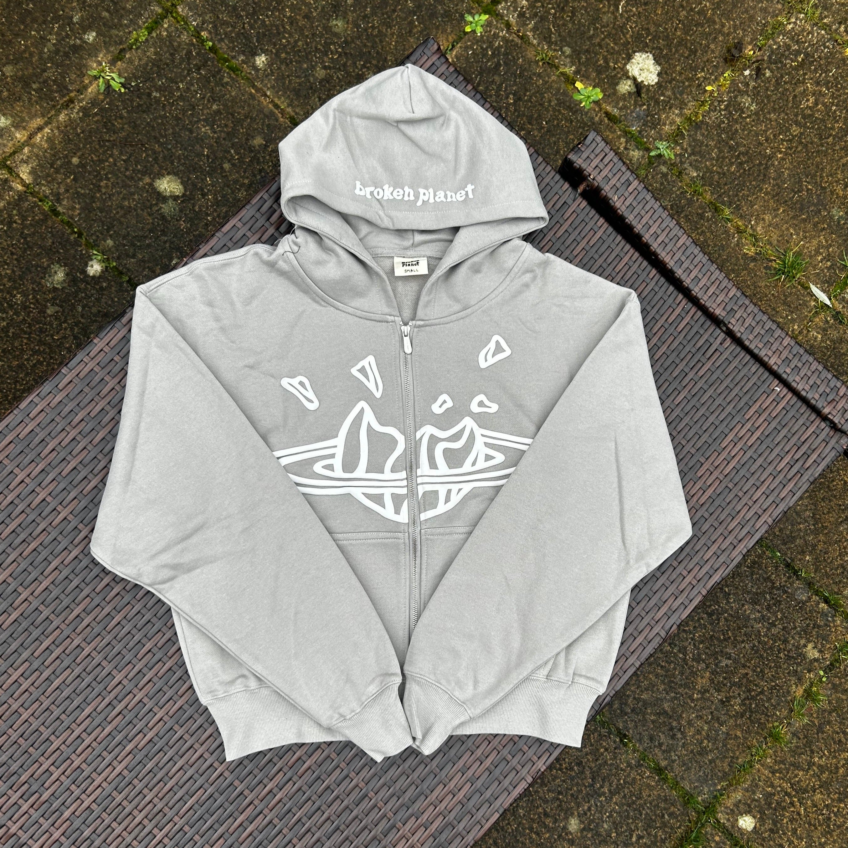 Broken Planet "Stone Grey" Zip-Up Hoodie