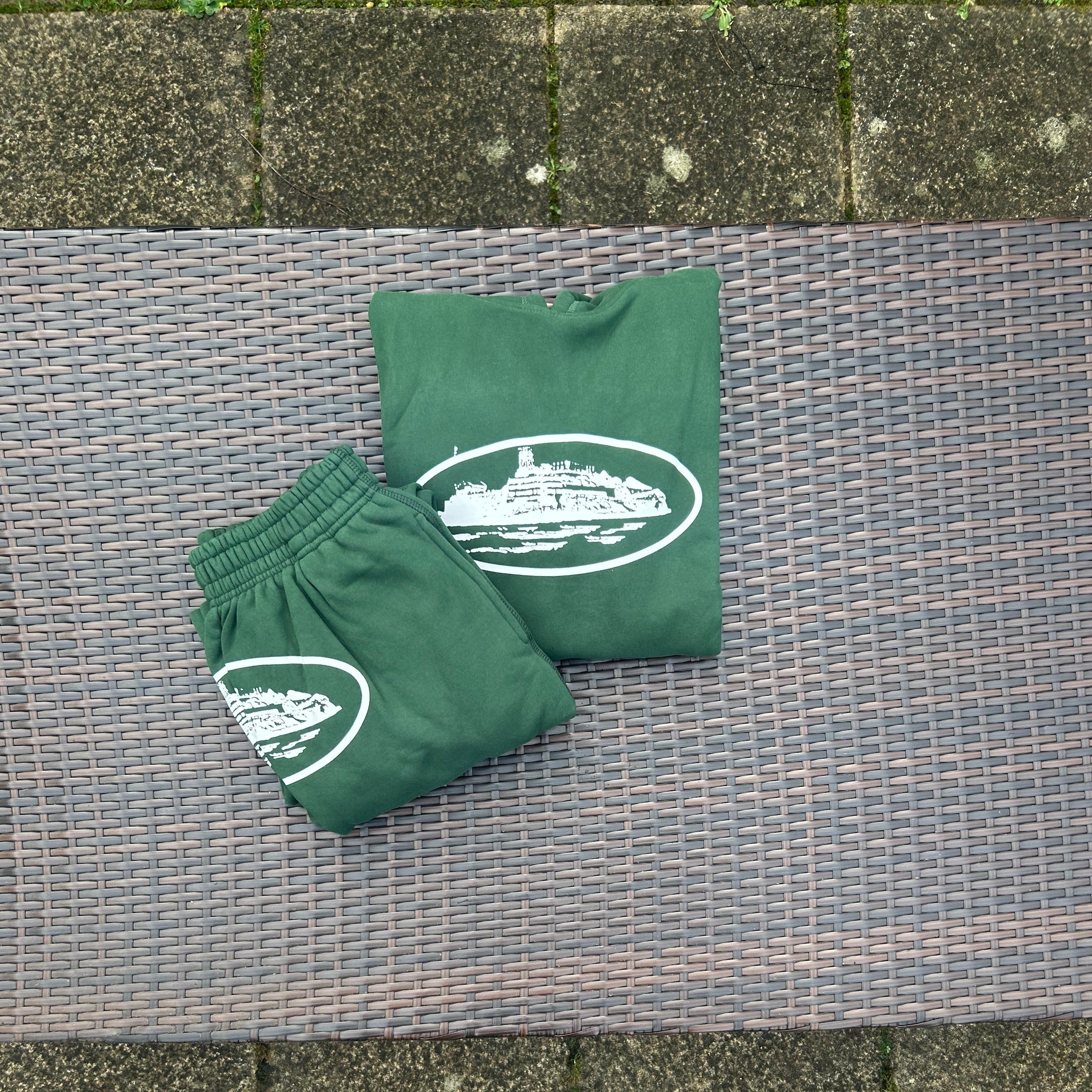 Corteiz Dark Green/White Alcatraz Tracksuit