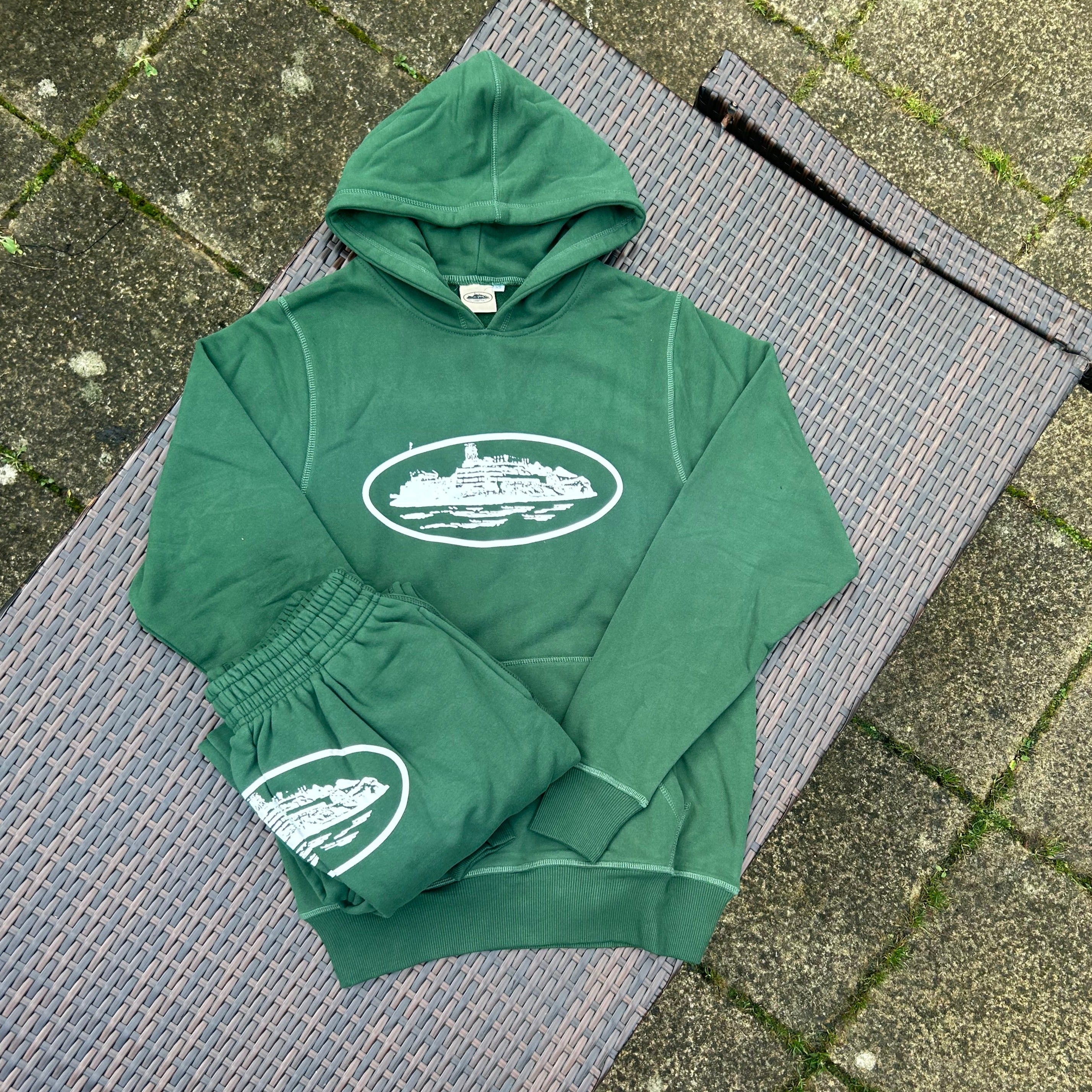 Corteiz Dark Green/White Alcatraz Tracksuit