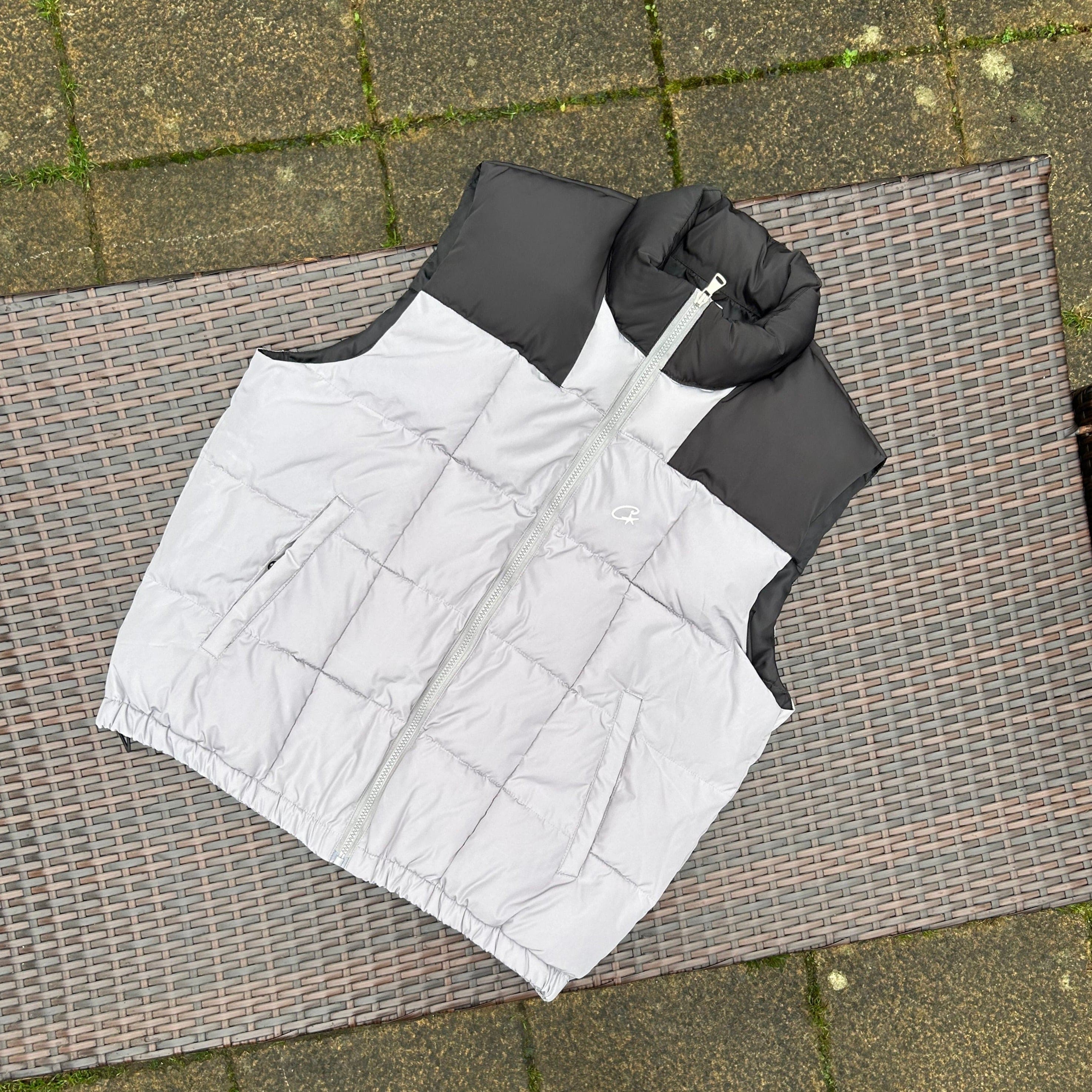 Corteiz Grey/Black "Bolo" Gilet Jacket