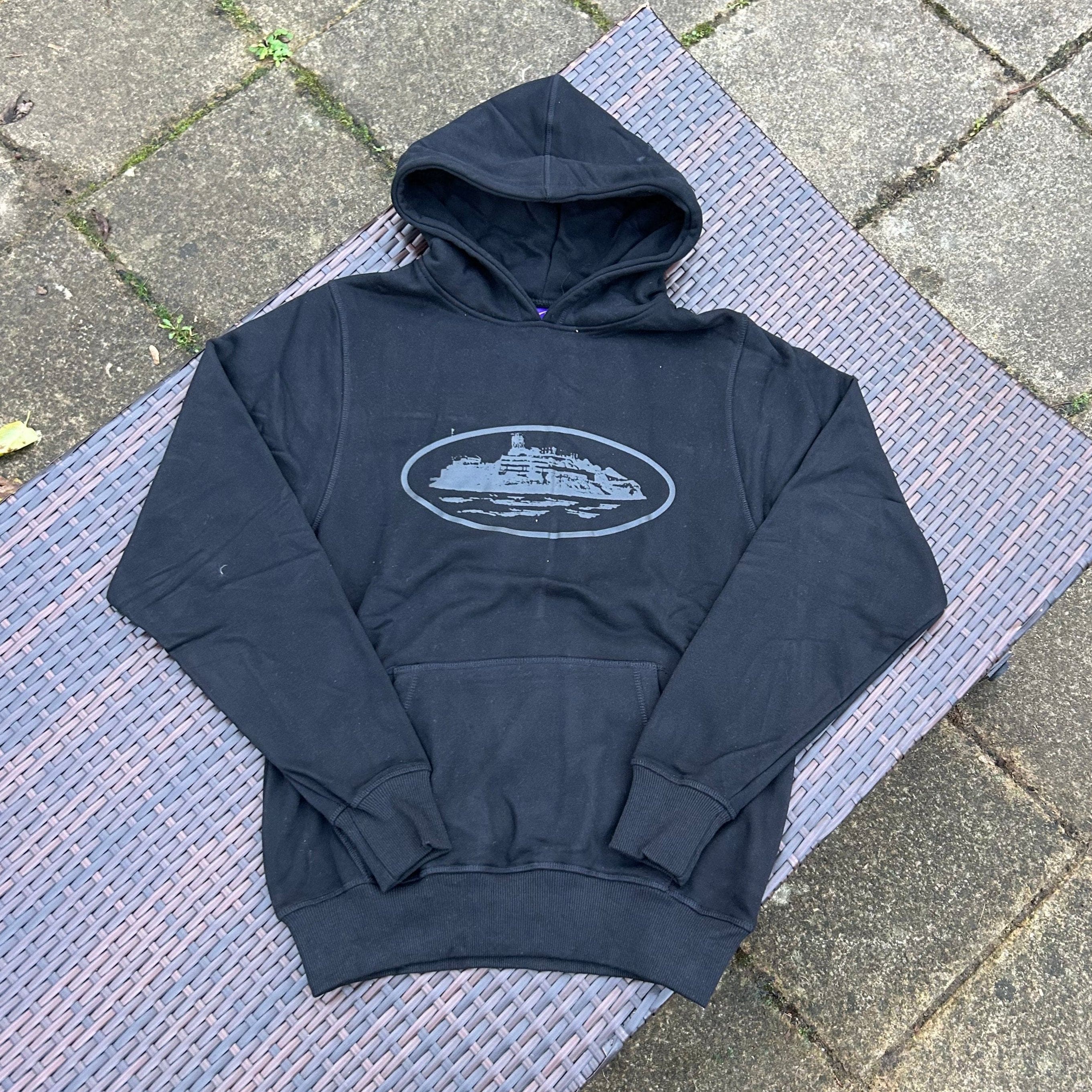 Corteiz Triple Black "Alcatraz" Hoodie