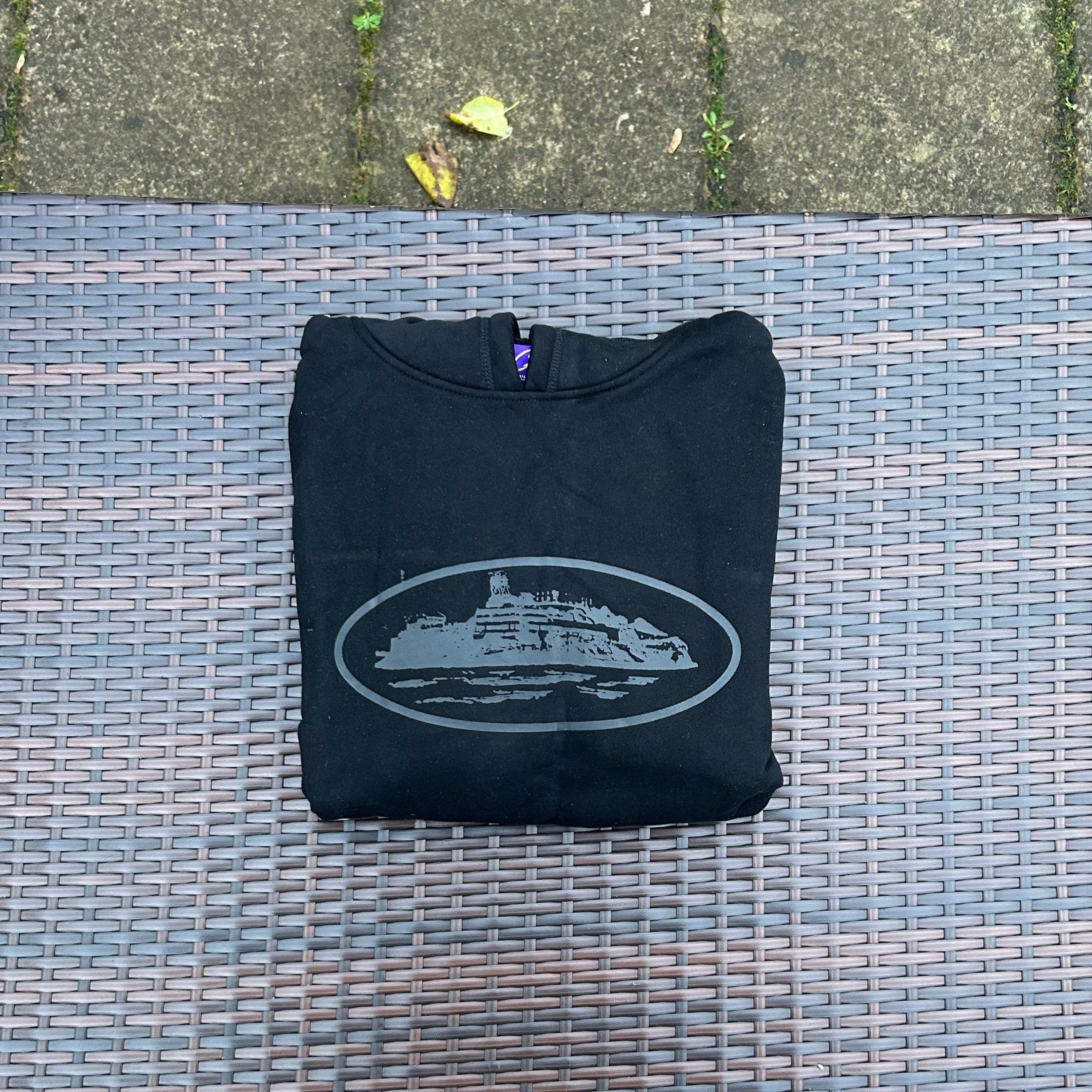 Corteiz Triple Black "Alcatraz" Hoodie
