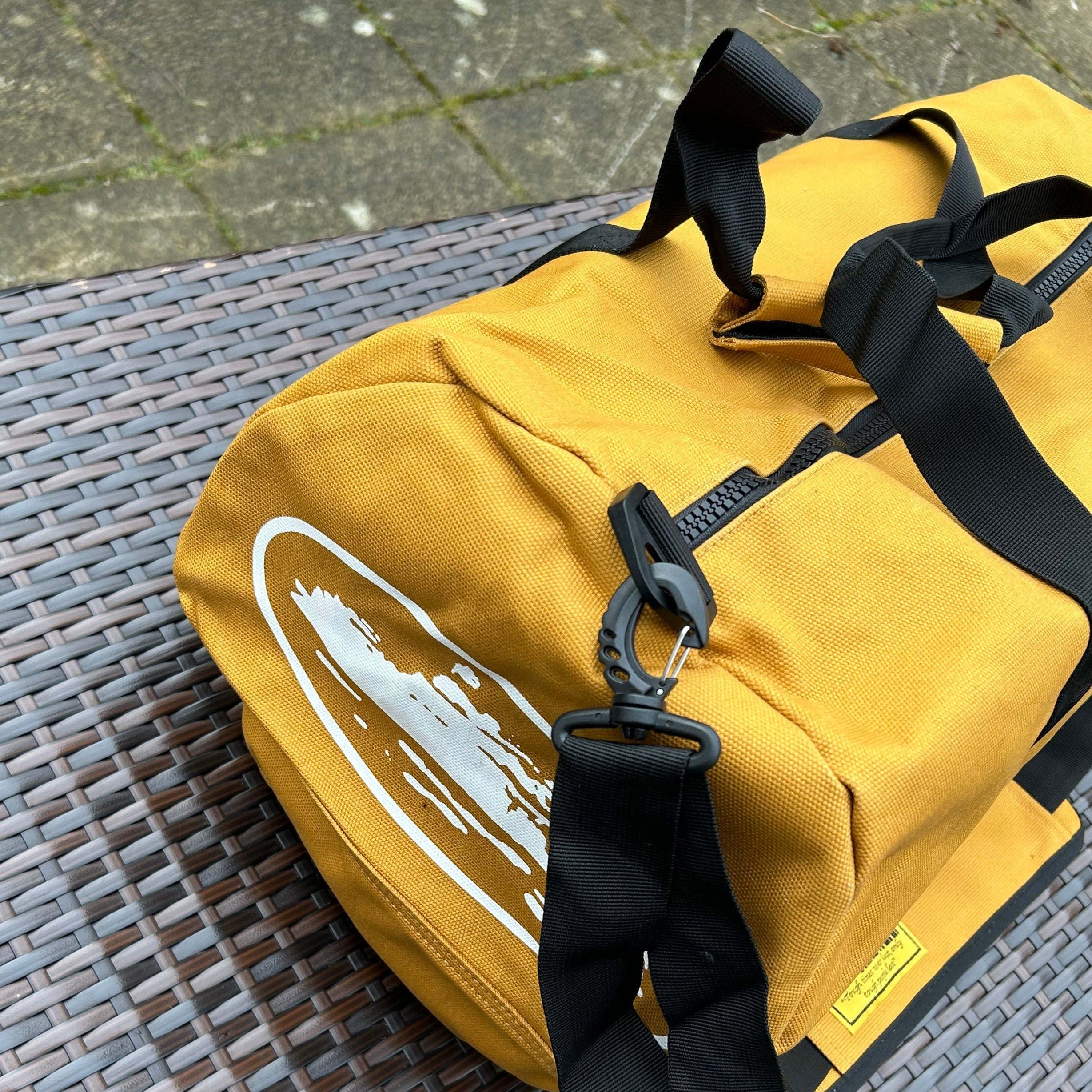 Corteiz Dark Yellow Alcatraz Grindwear Duffle Bag