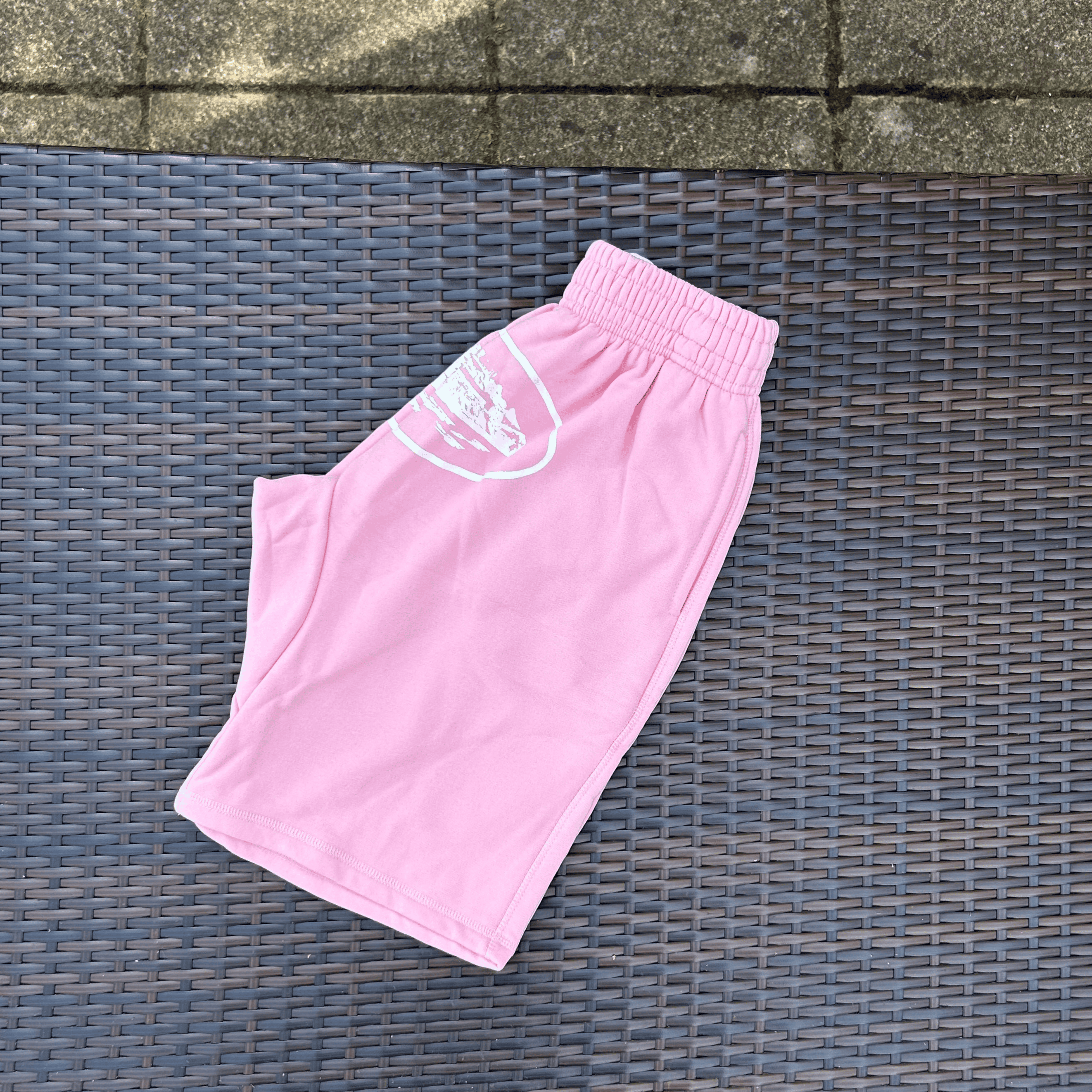 Corteiz Pink/White Alcatraz Shorts