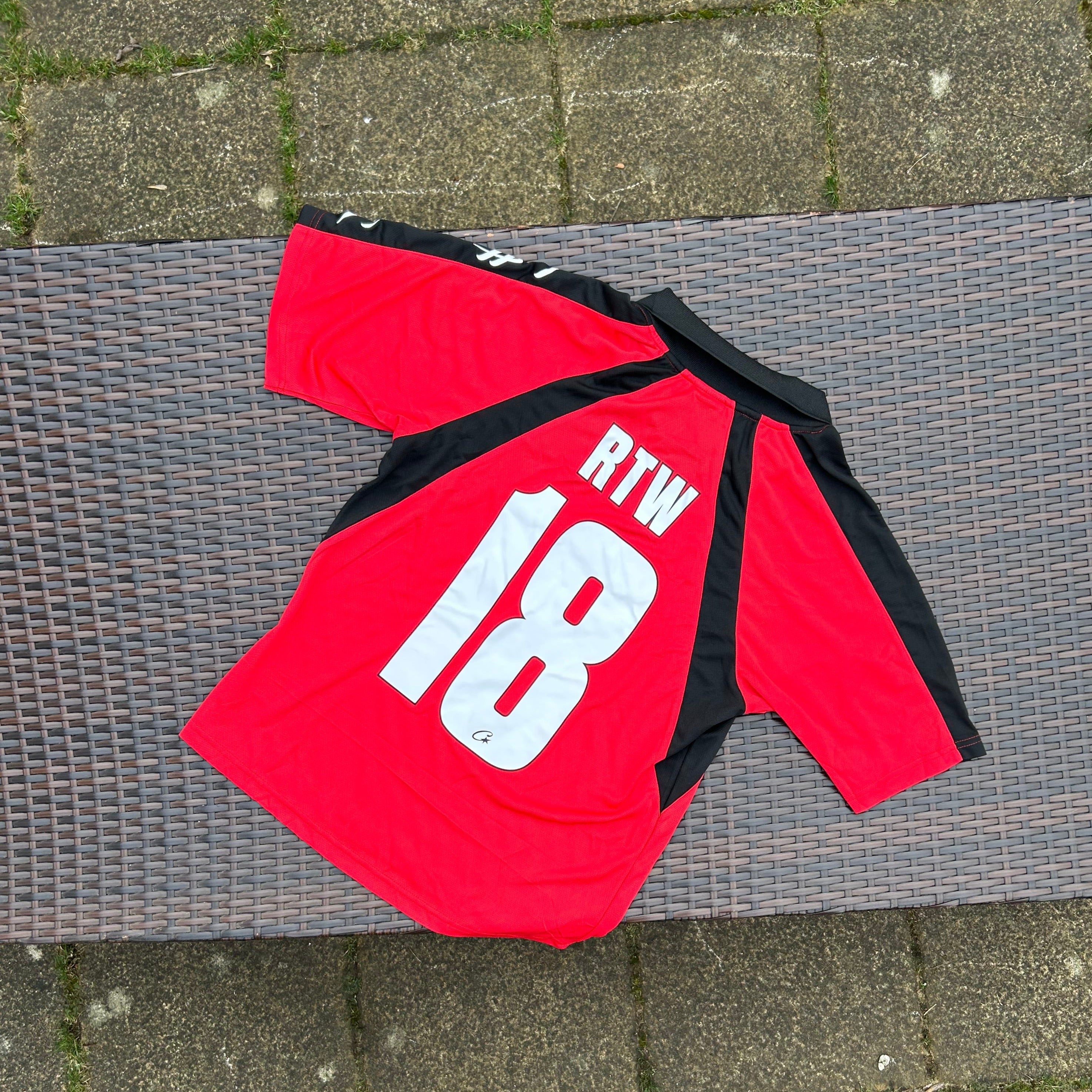 Corteiz Red/Black Alcatraz Football Jersey
