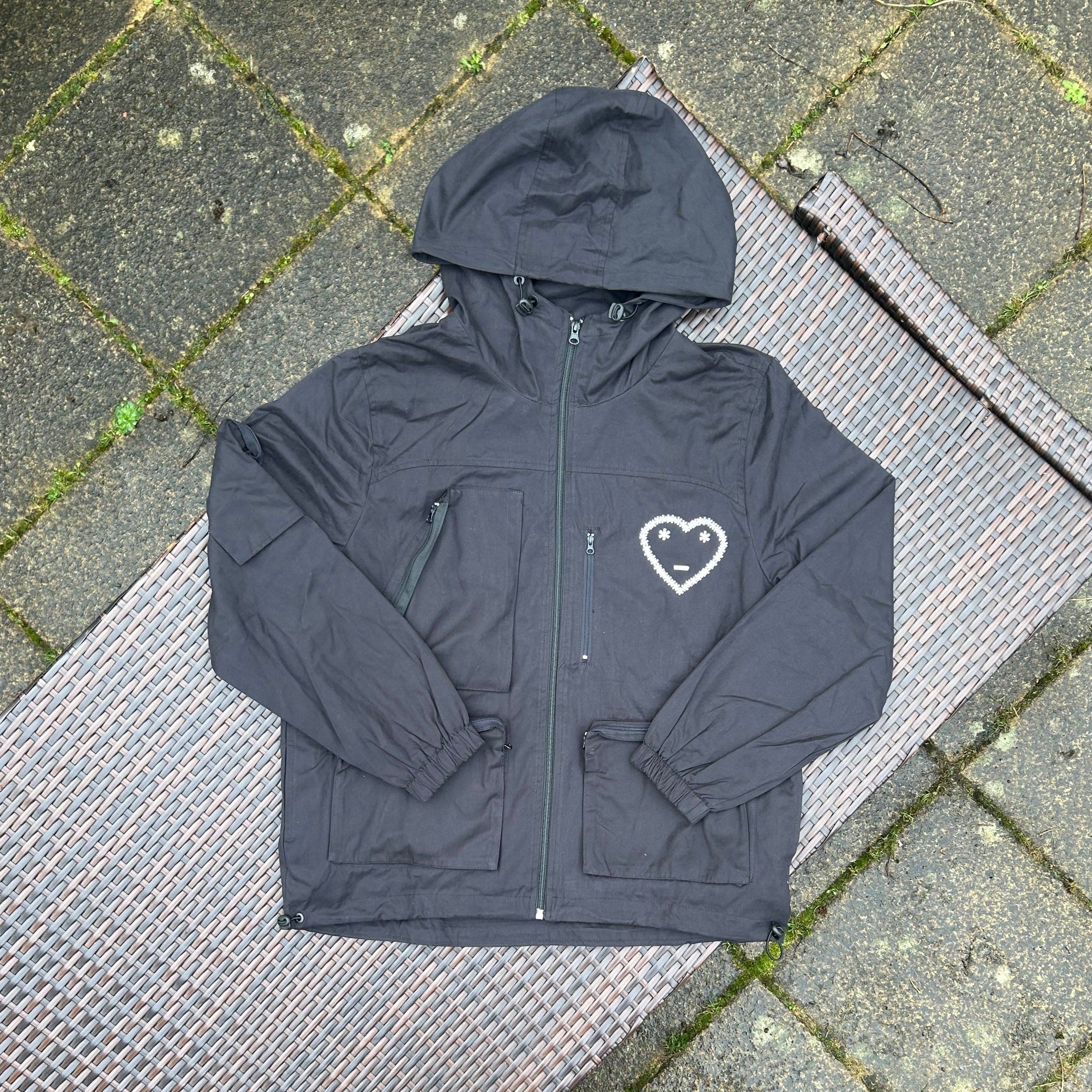 Carsicko Black Utility Multi Pocketed Jacket