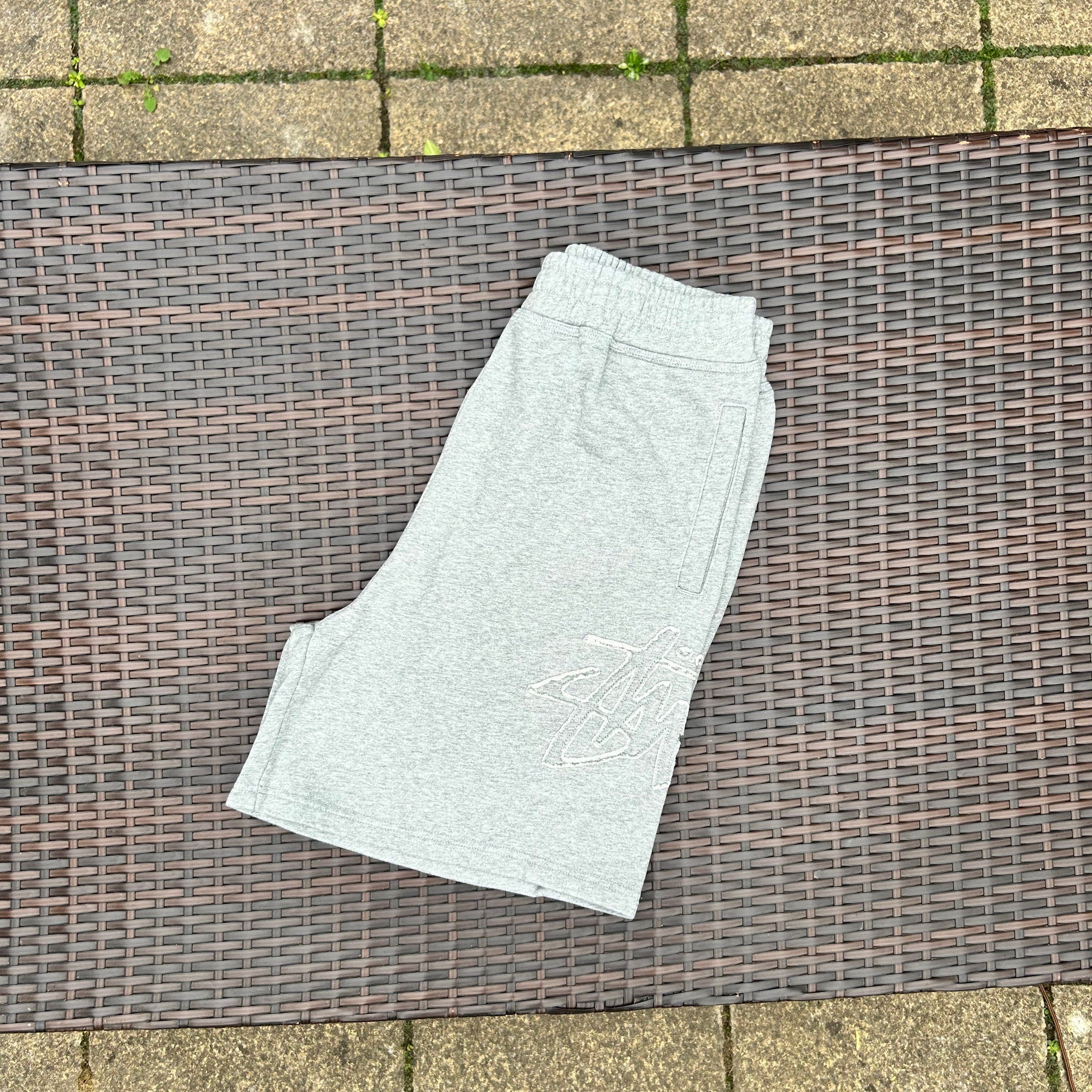 Stussy Heather Grey "Tonal Appliqué" Shorts