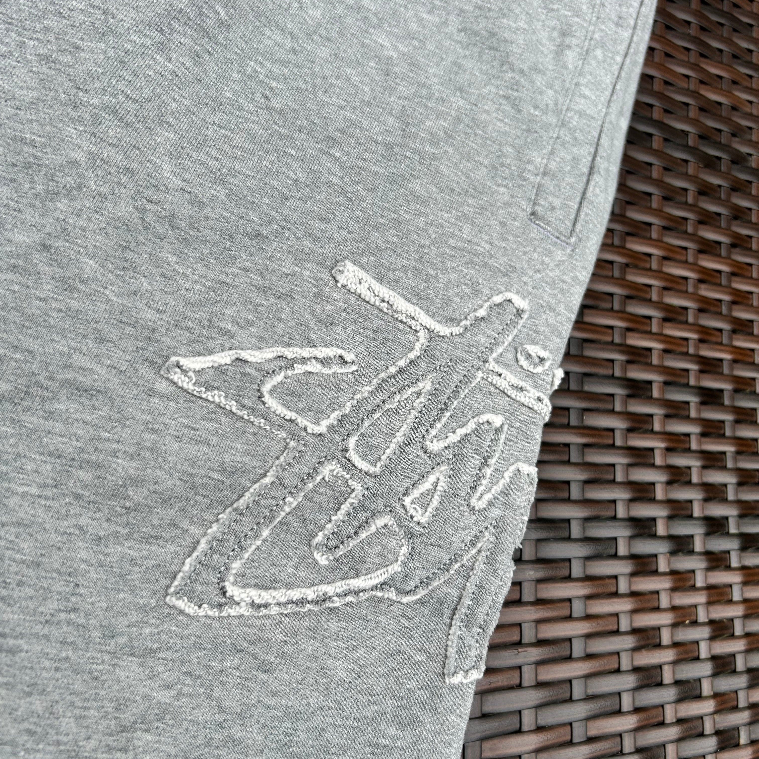 Stussy Heather Grey "Tonal Appliqué" Shorts