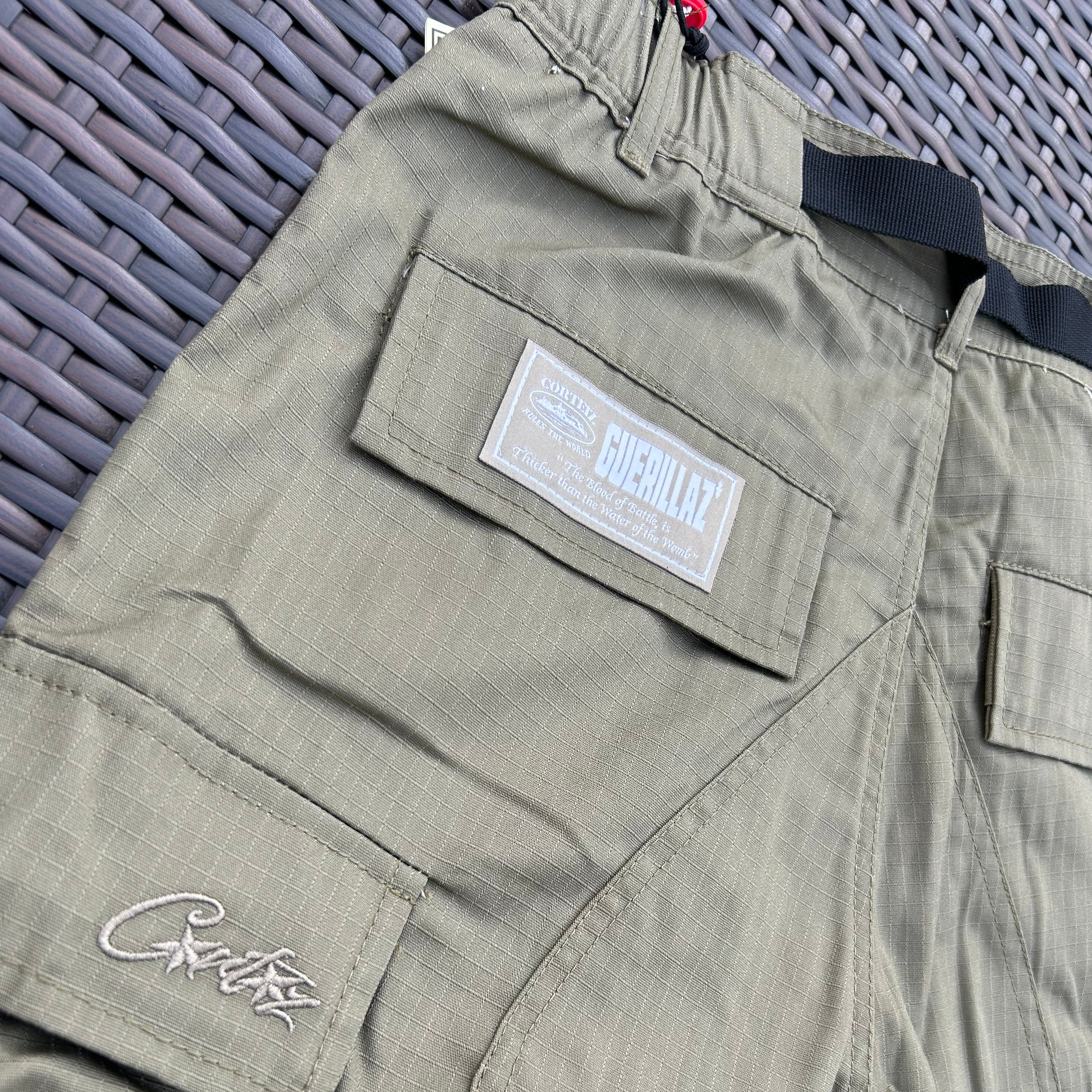 Corteiz Khaki Green Guerilla Cargos