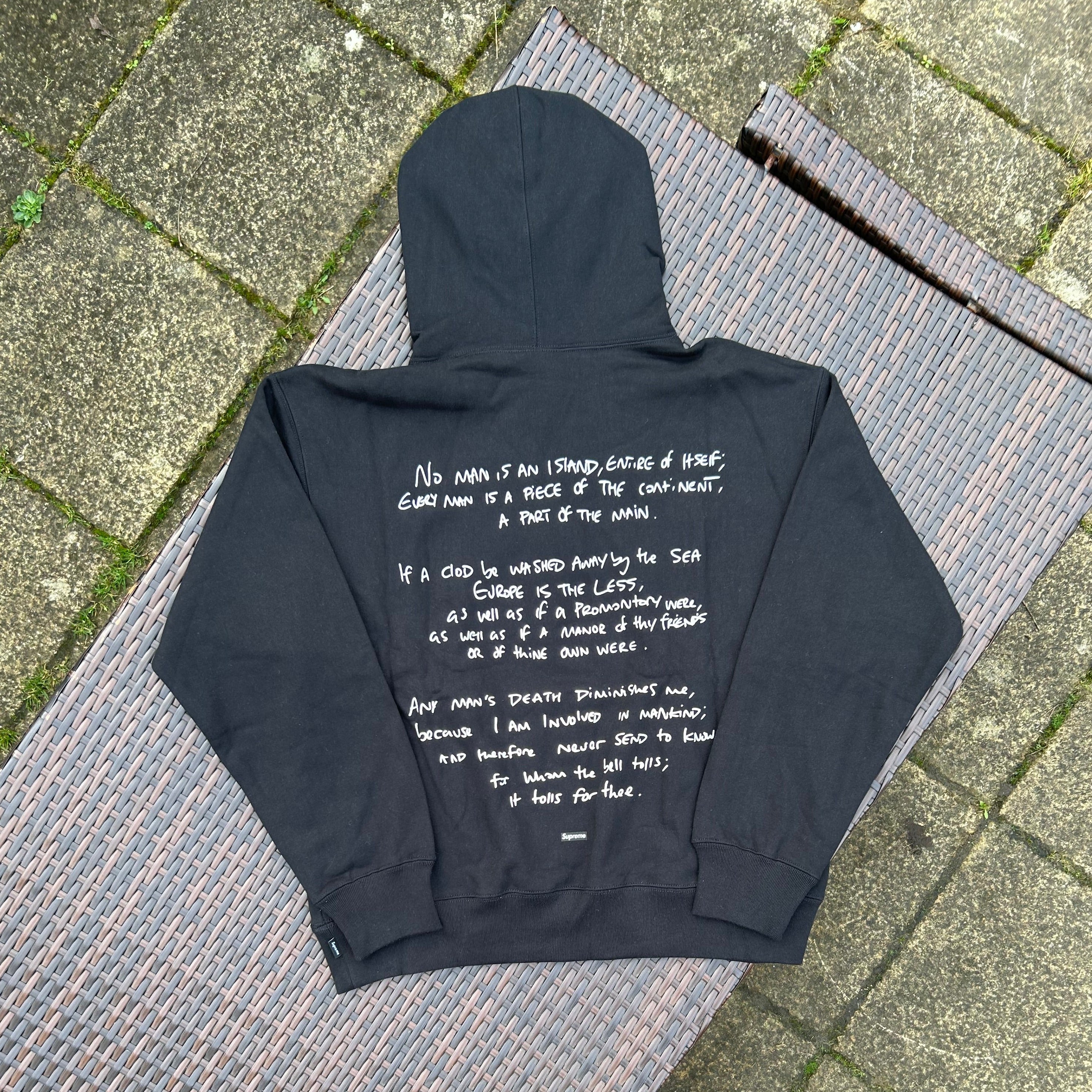 Corteiz x Supreme Black/White "Rule The World" Hoodie