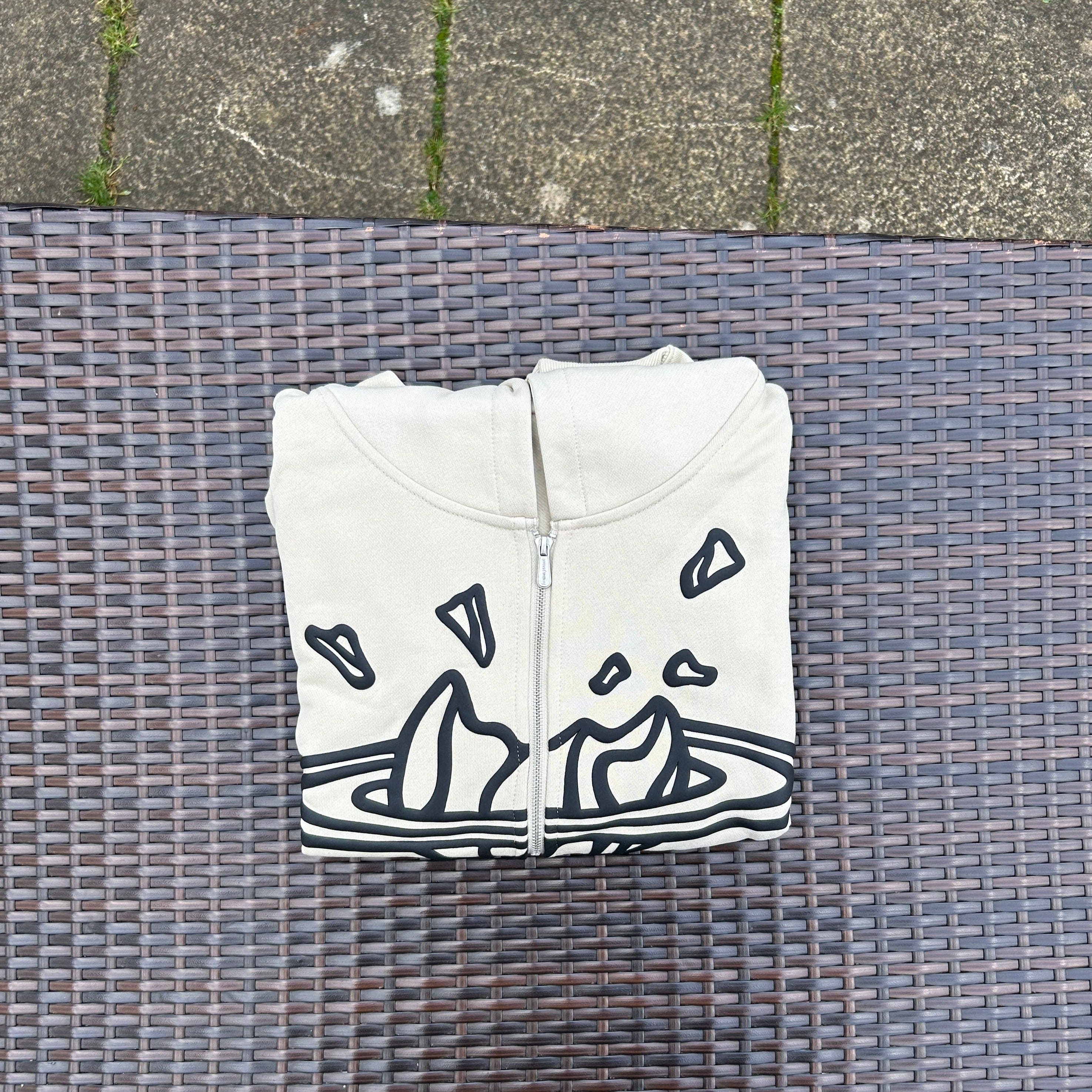 Broken Planet "Bone White" Zip-Up Hoodie