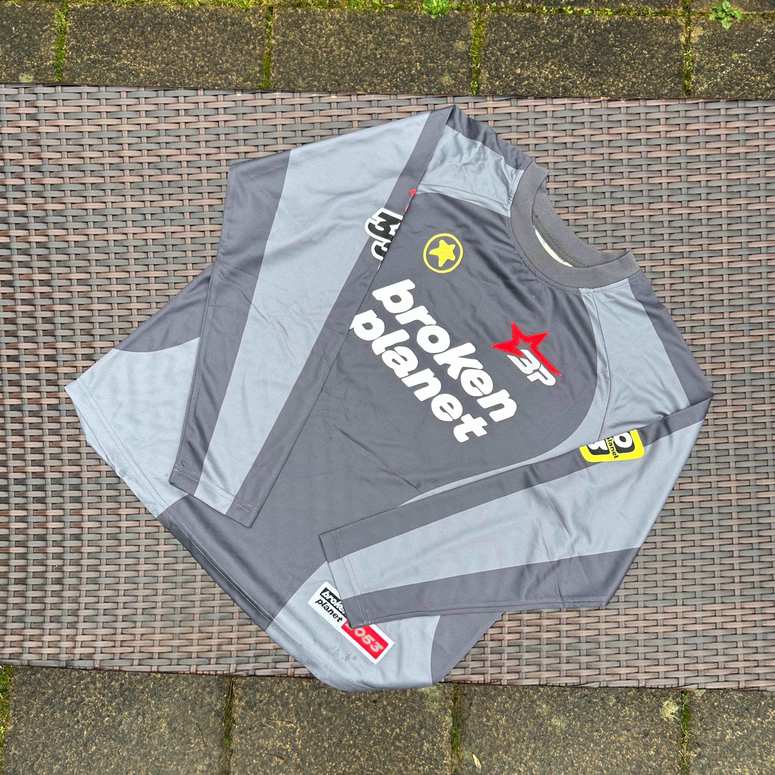 Broken Planet Black/Grey Football Long Sleeve Shirt