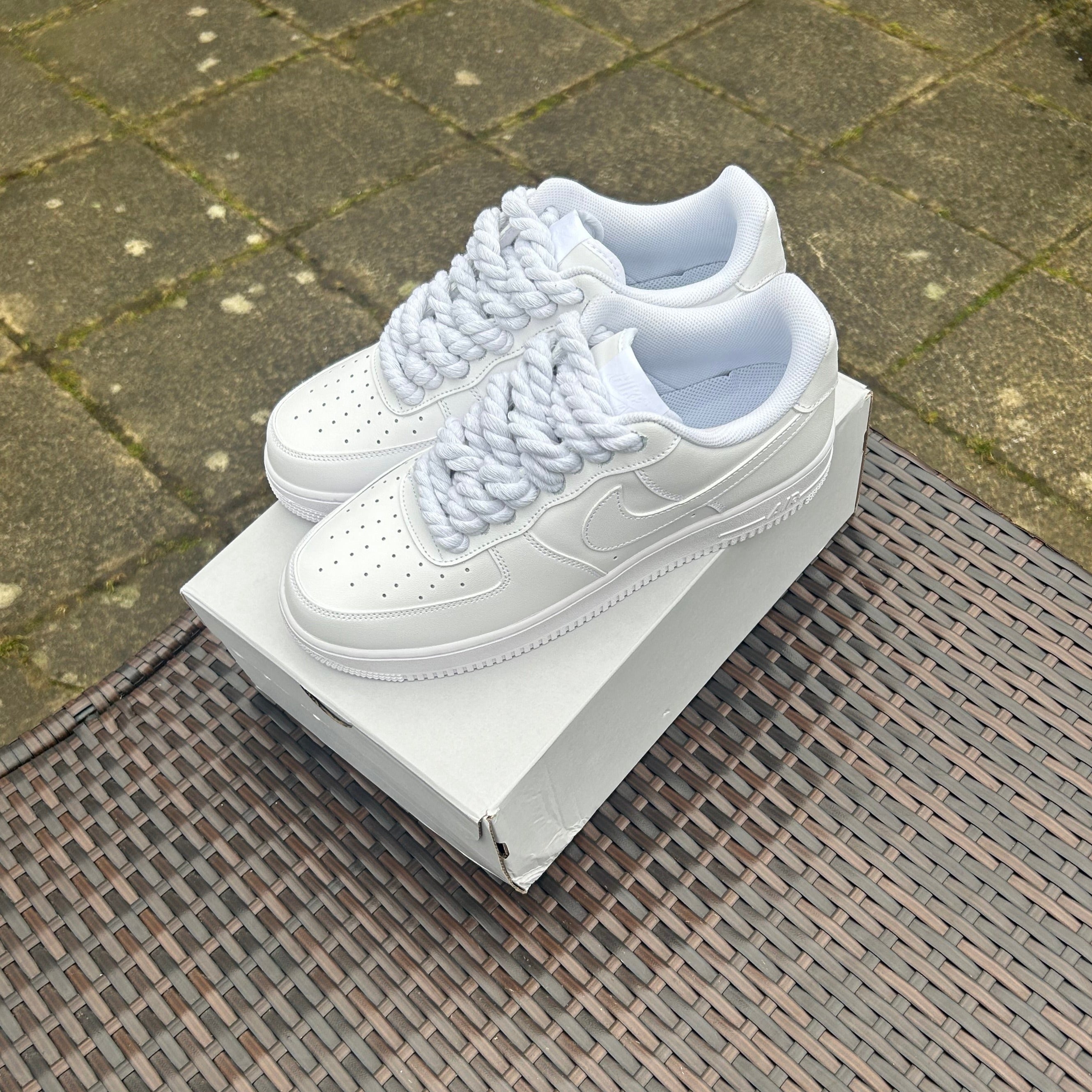 Nike White "Roped" Air force 1