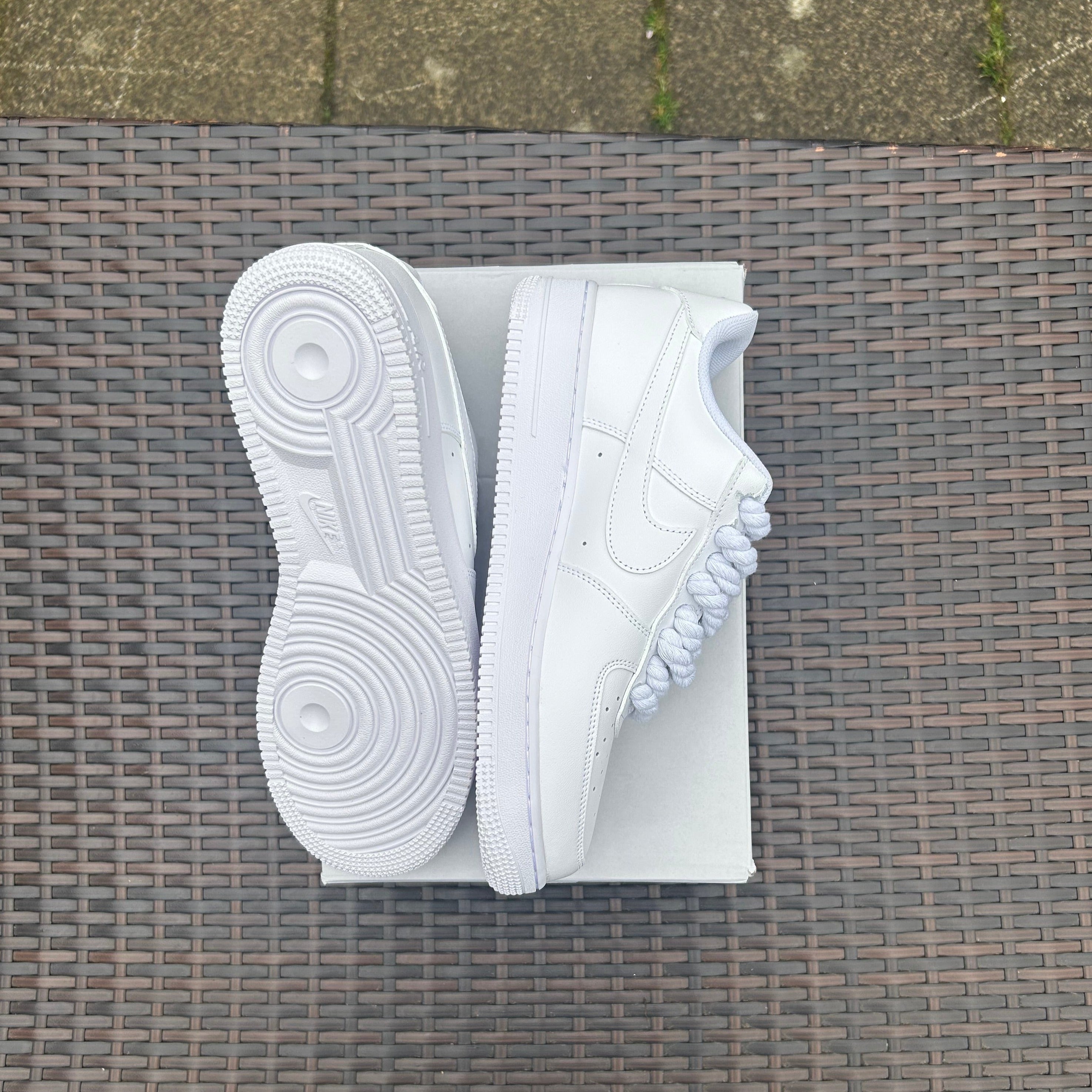 Nike White "Roped" Air force 1
