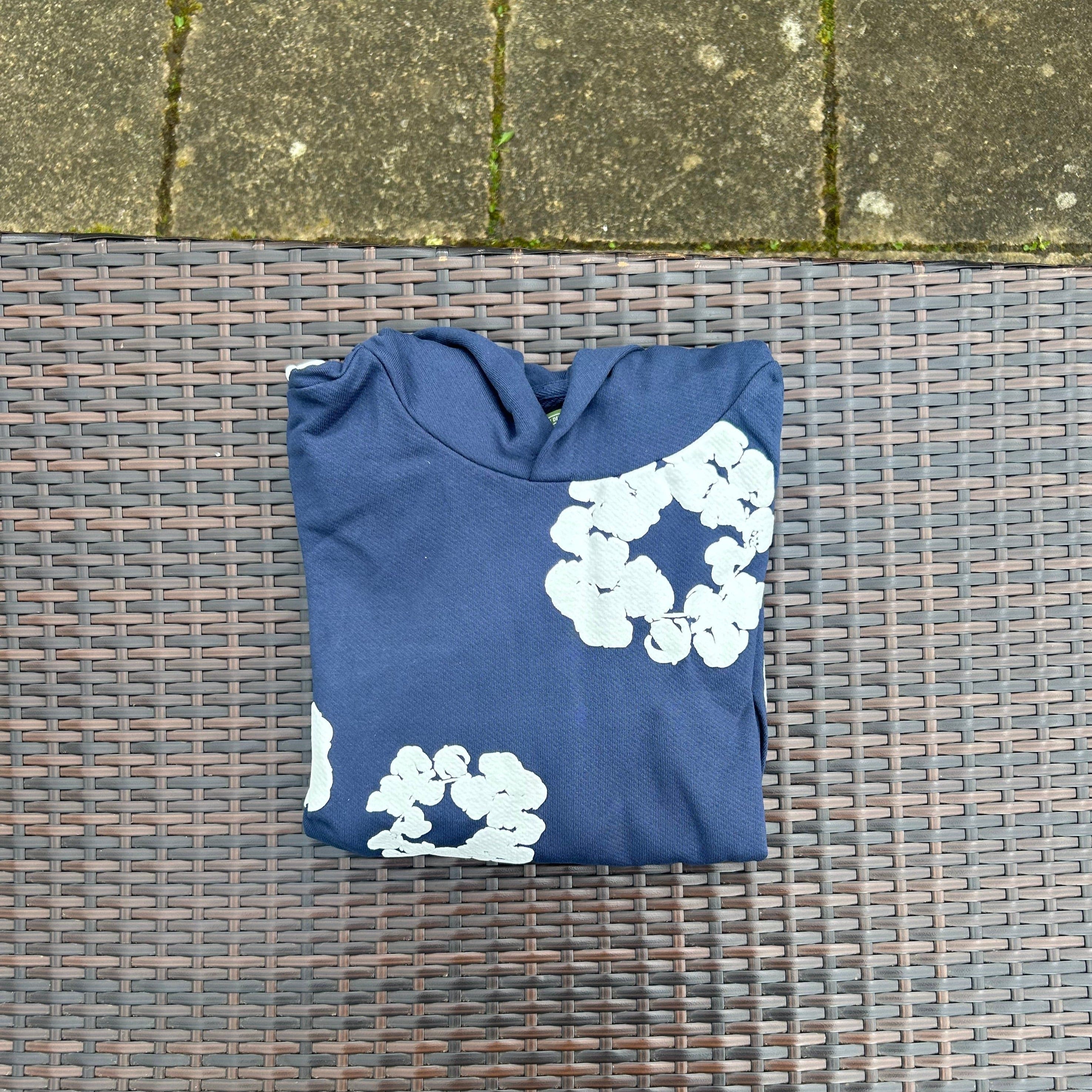 Denim Tears Dark Blue The Cotton Wreath Hoodie
