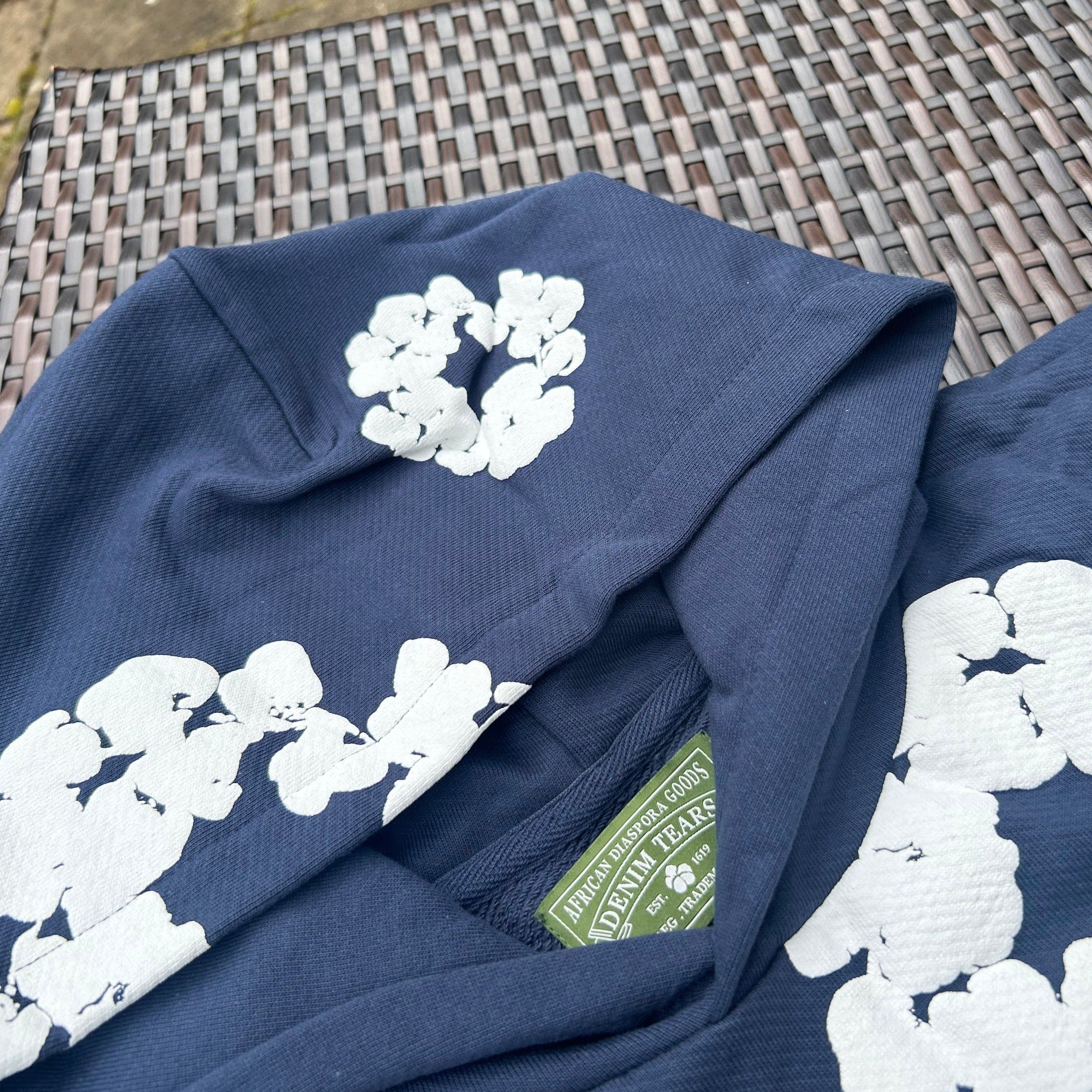 Denim Tears Dark Blue The Cotton Wreath Hoodie