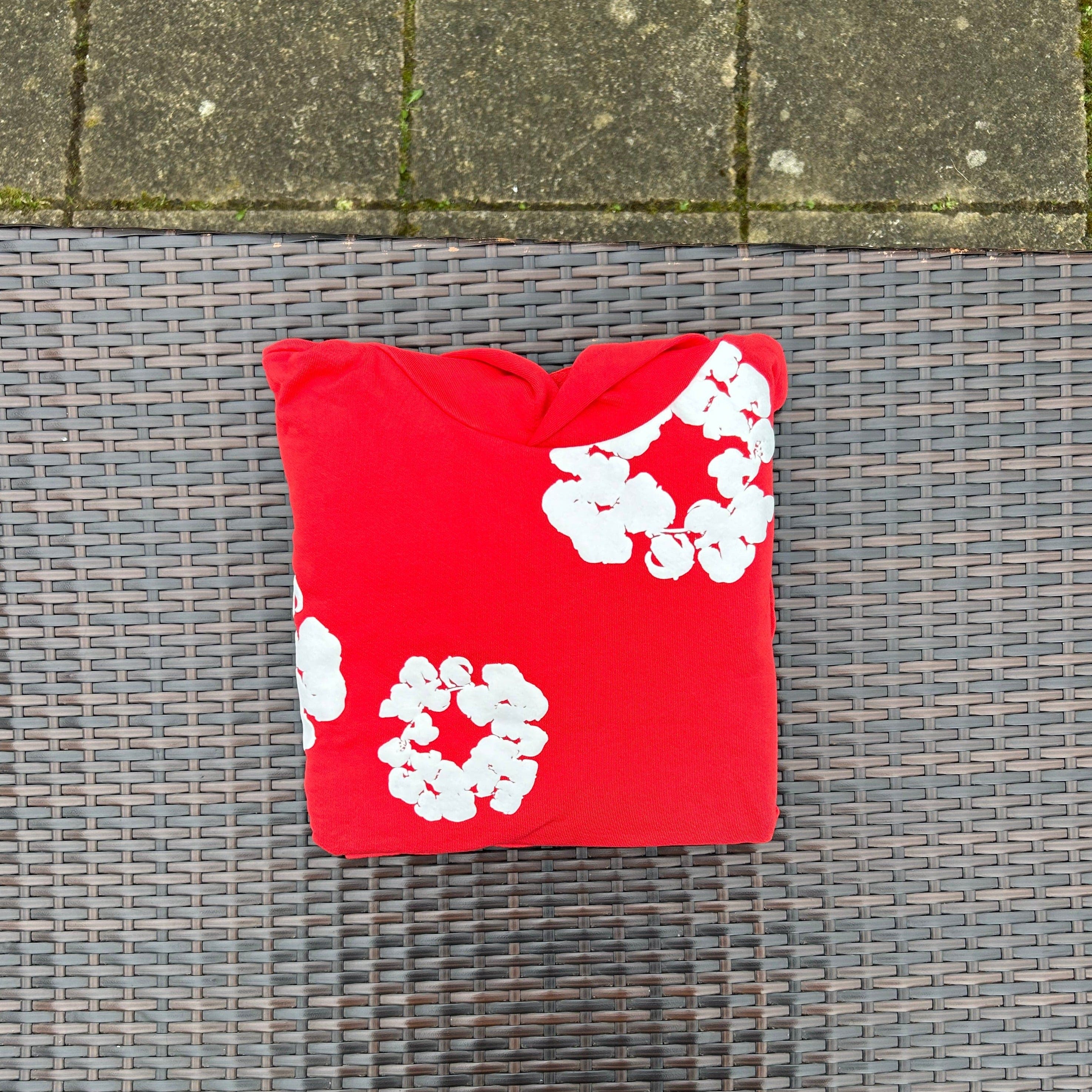 Denim Tears Red The Cotton Wreath Hoodie