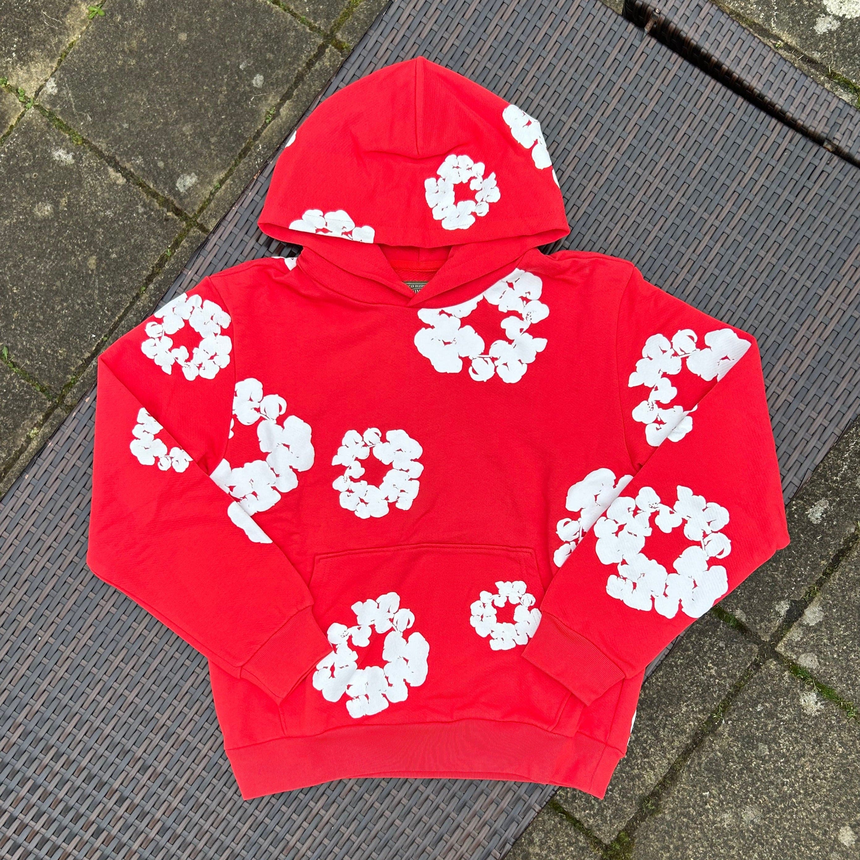 Denim Tears Red The Cotton Wreath Hoodie
