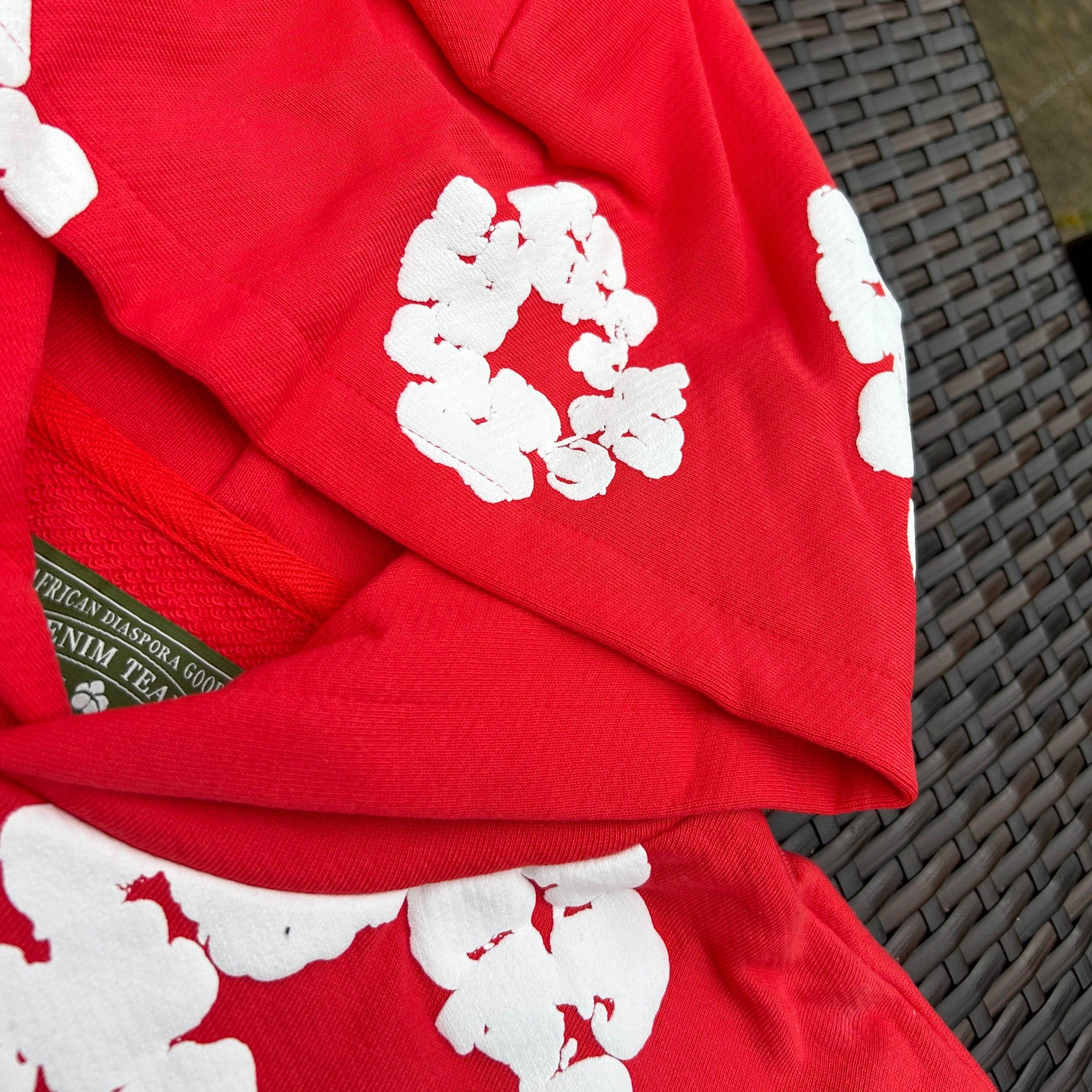 Denim Tears Red The Cotton Wreath Hoodie