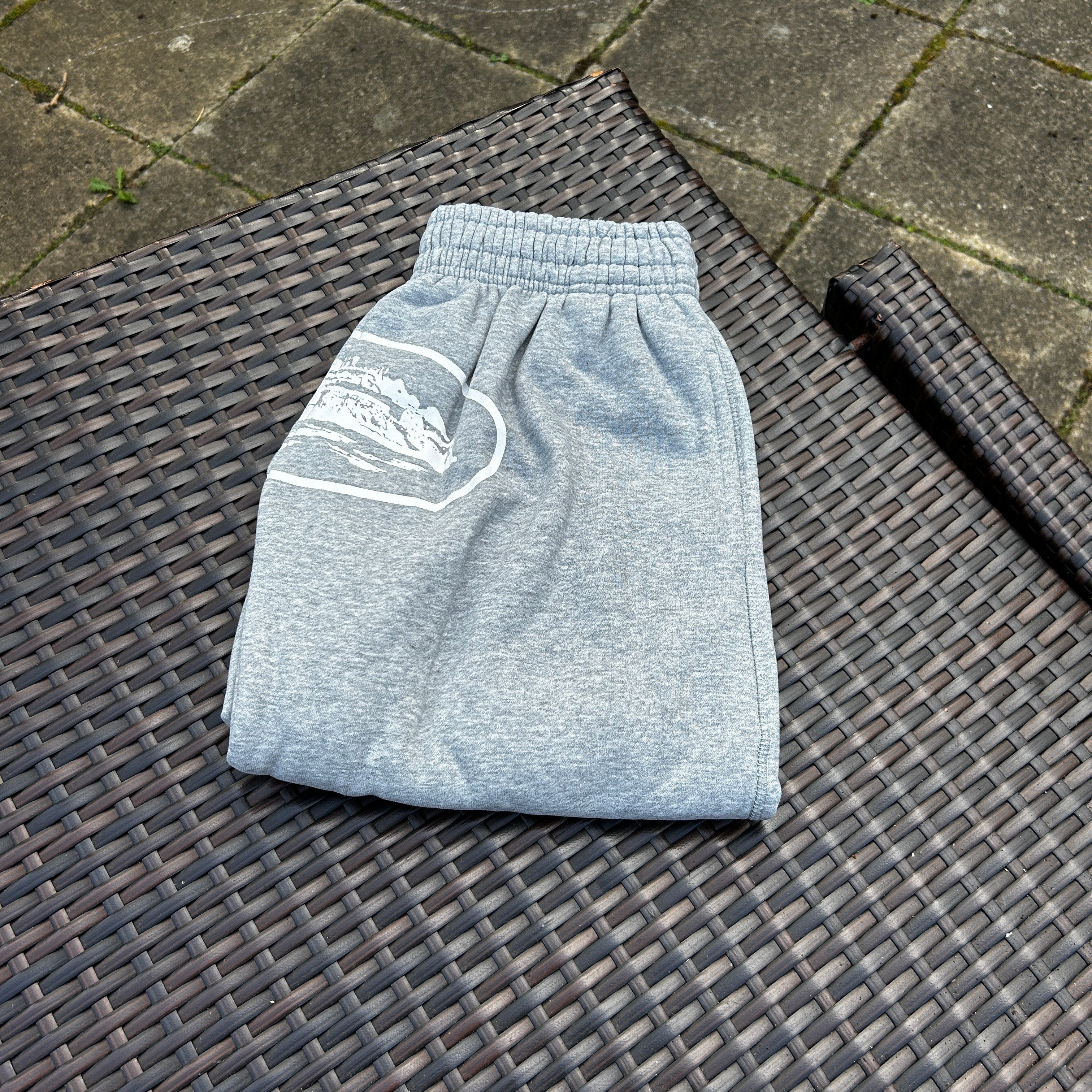 Corteiz Alcatraz Grey/White "Heather" Shorts Set