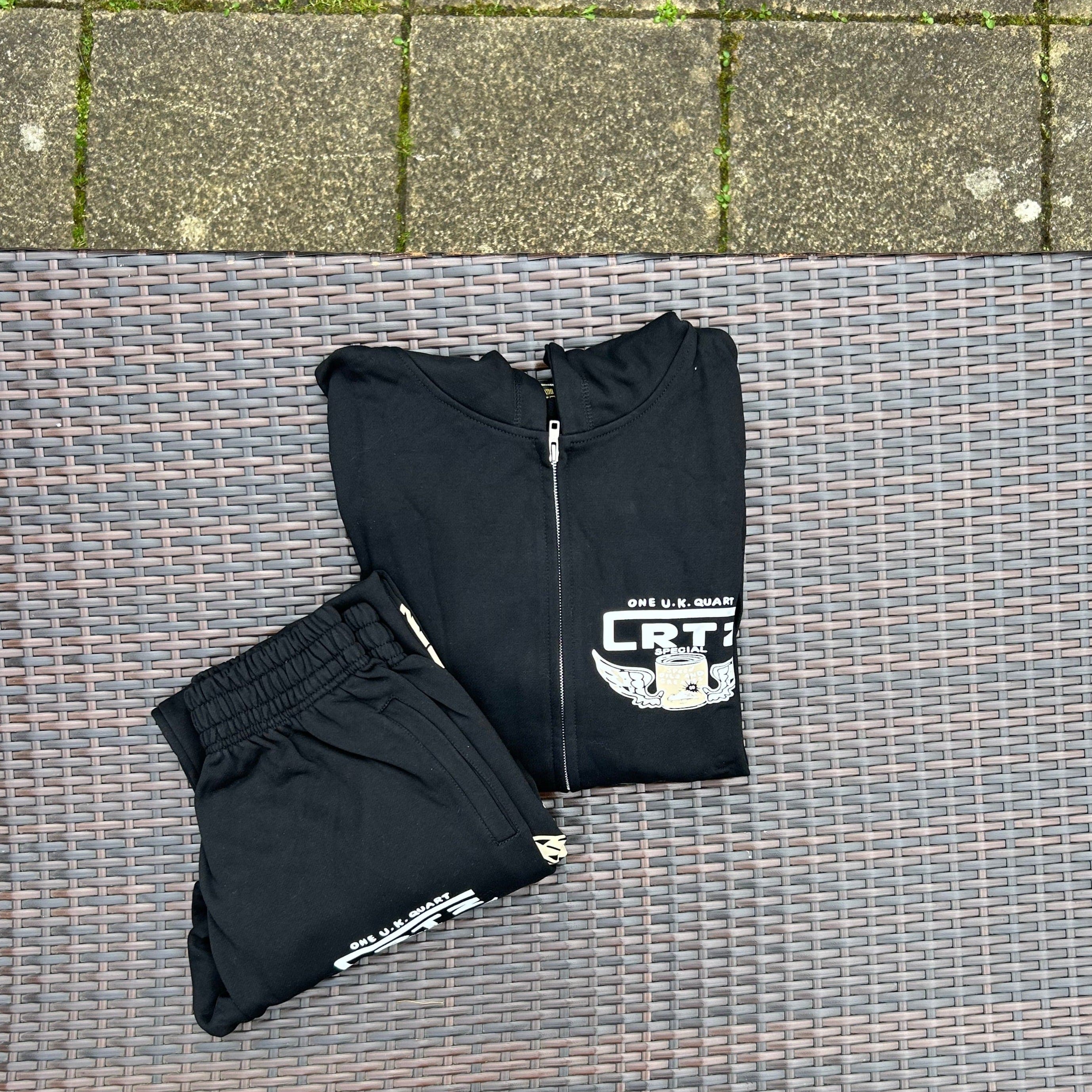Corteiz "Gasolina" Black Zip-Up Tracksuit