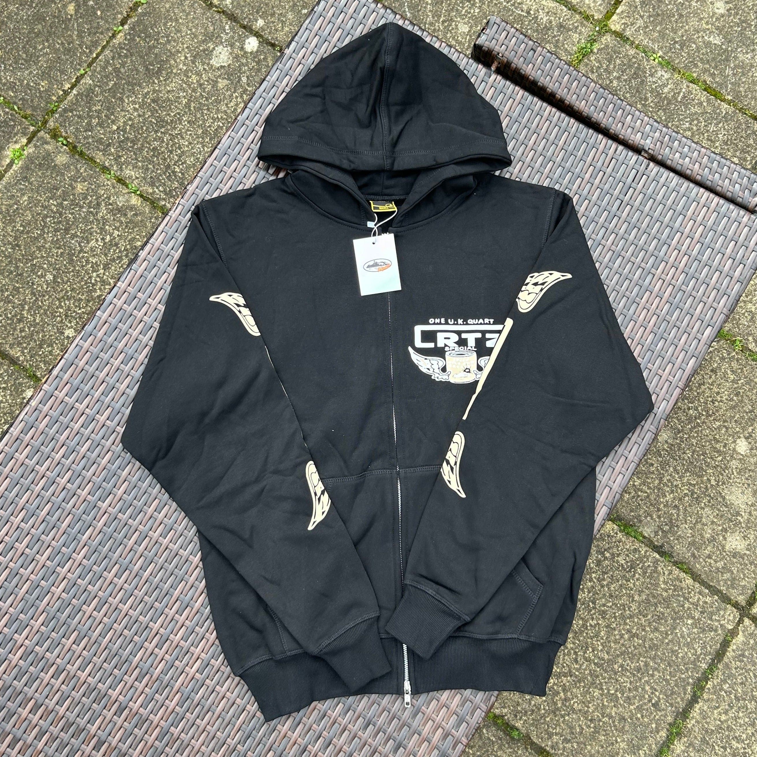 Corteiz "Gasolina" Black Zip-Up Tracksuit