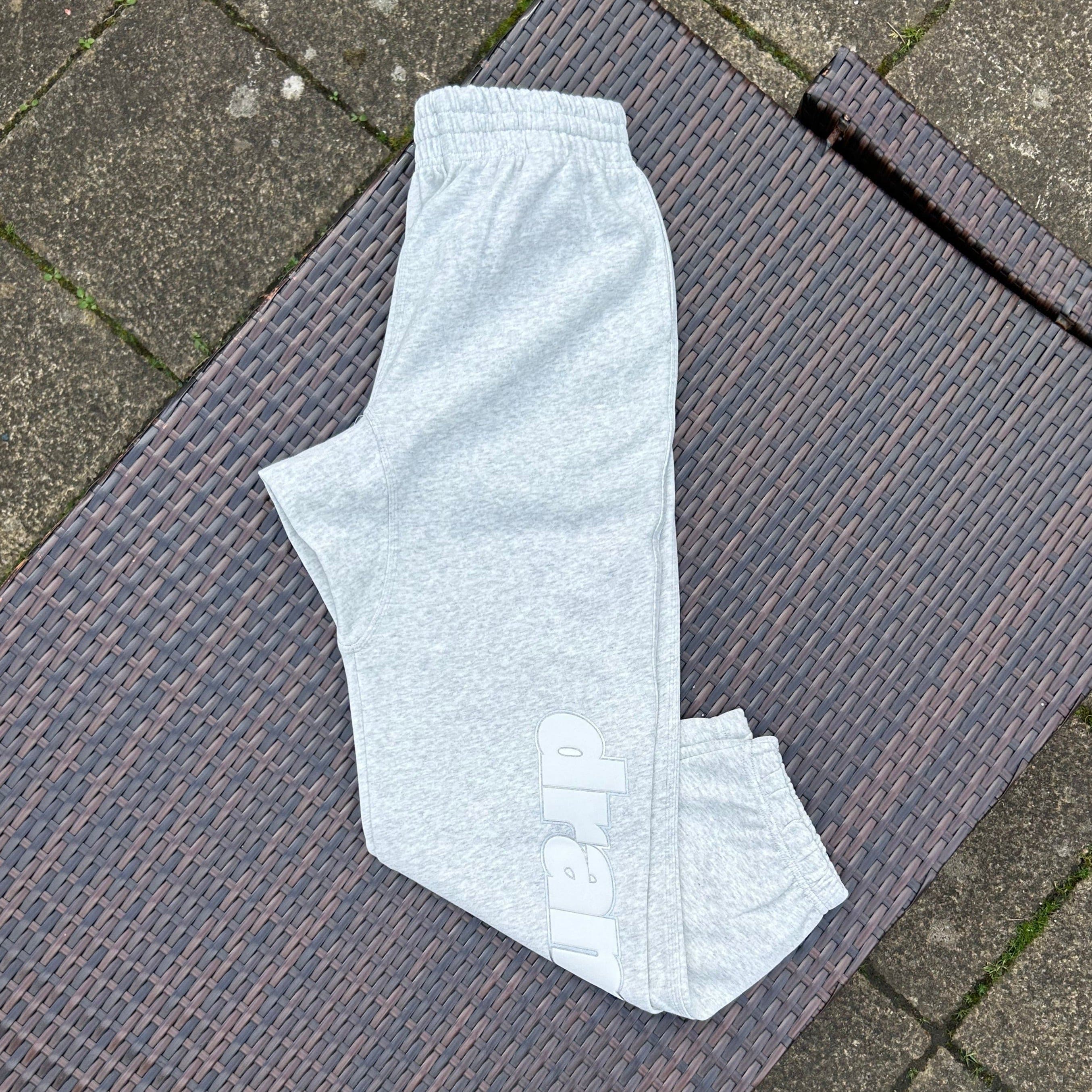 Drama Call Light Grey/White Zip Up Tracksuit