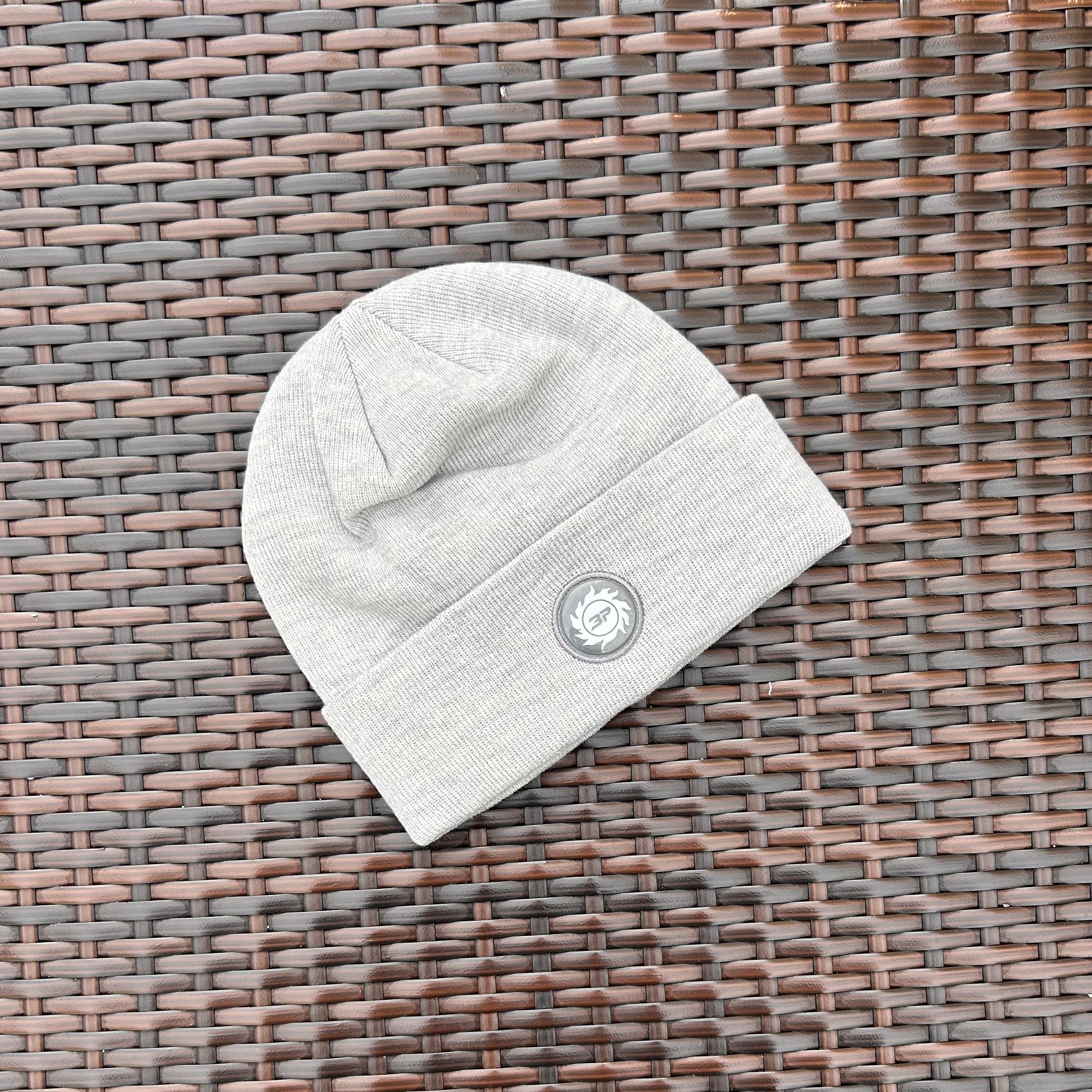 Broken Planet Fold Over Grey Beanie
