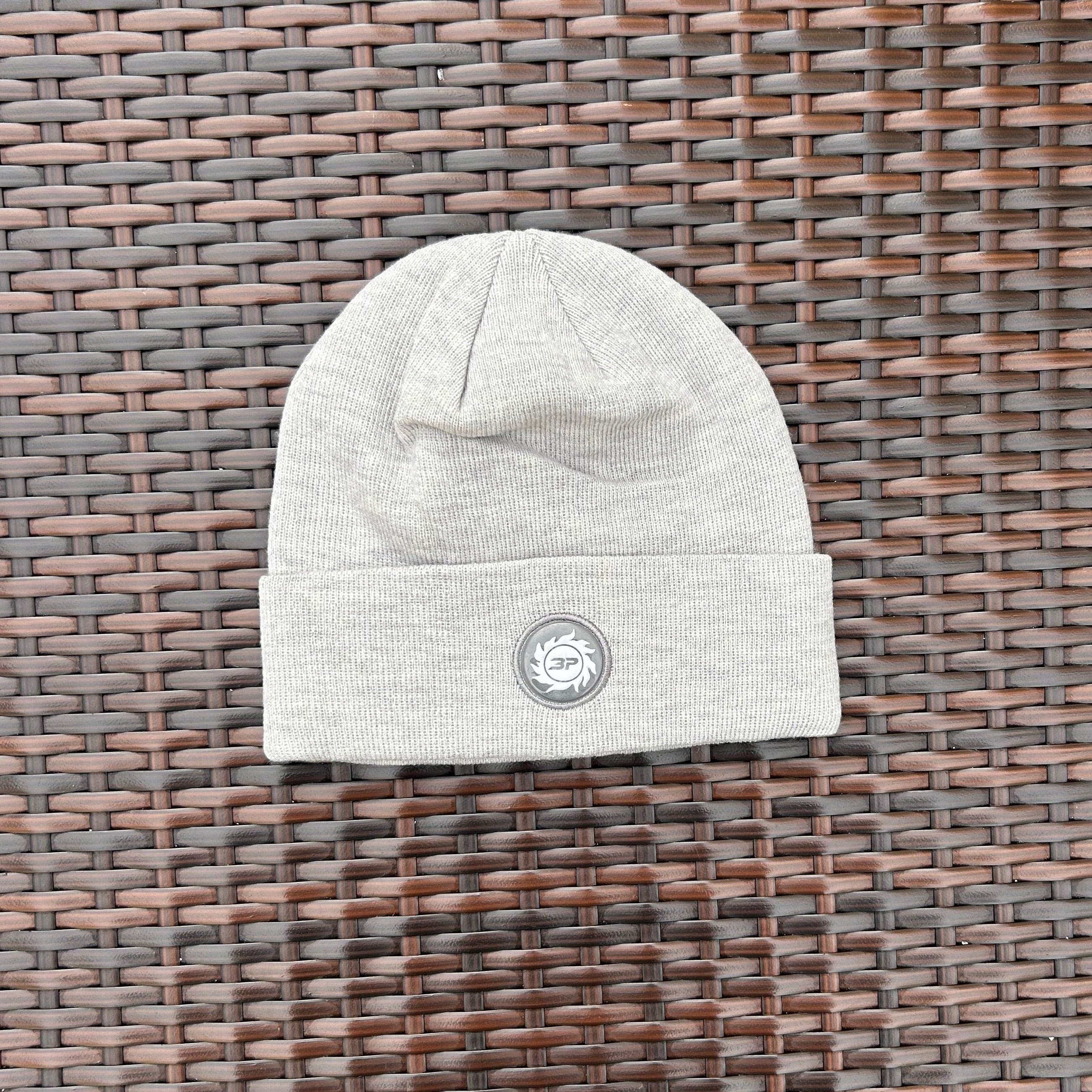 Broken Planet Fold Over Grey Beanie