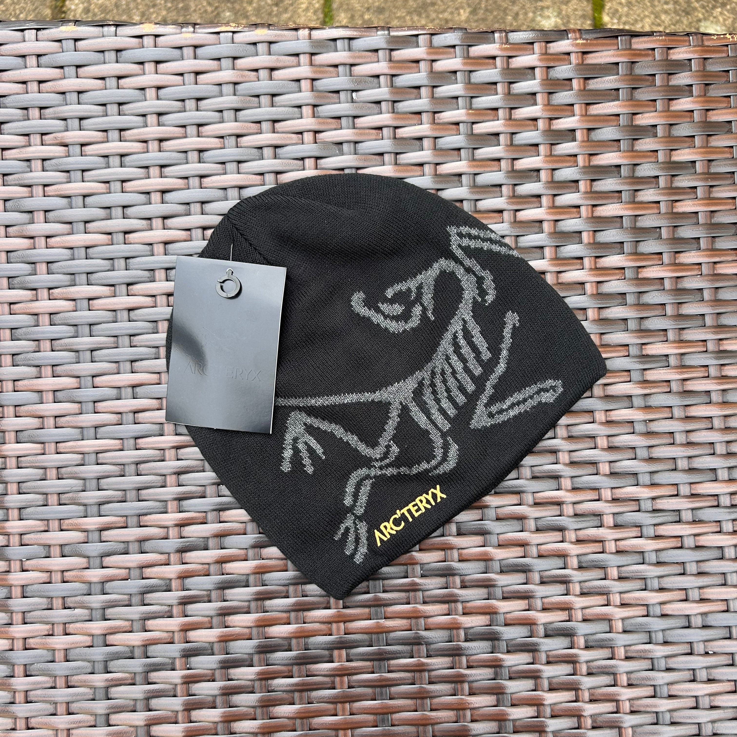 Arcteryx Black/Grey Bird Beanie