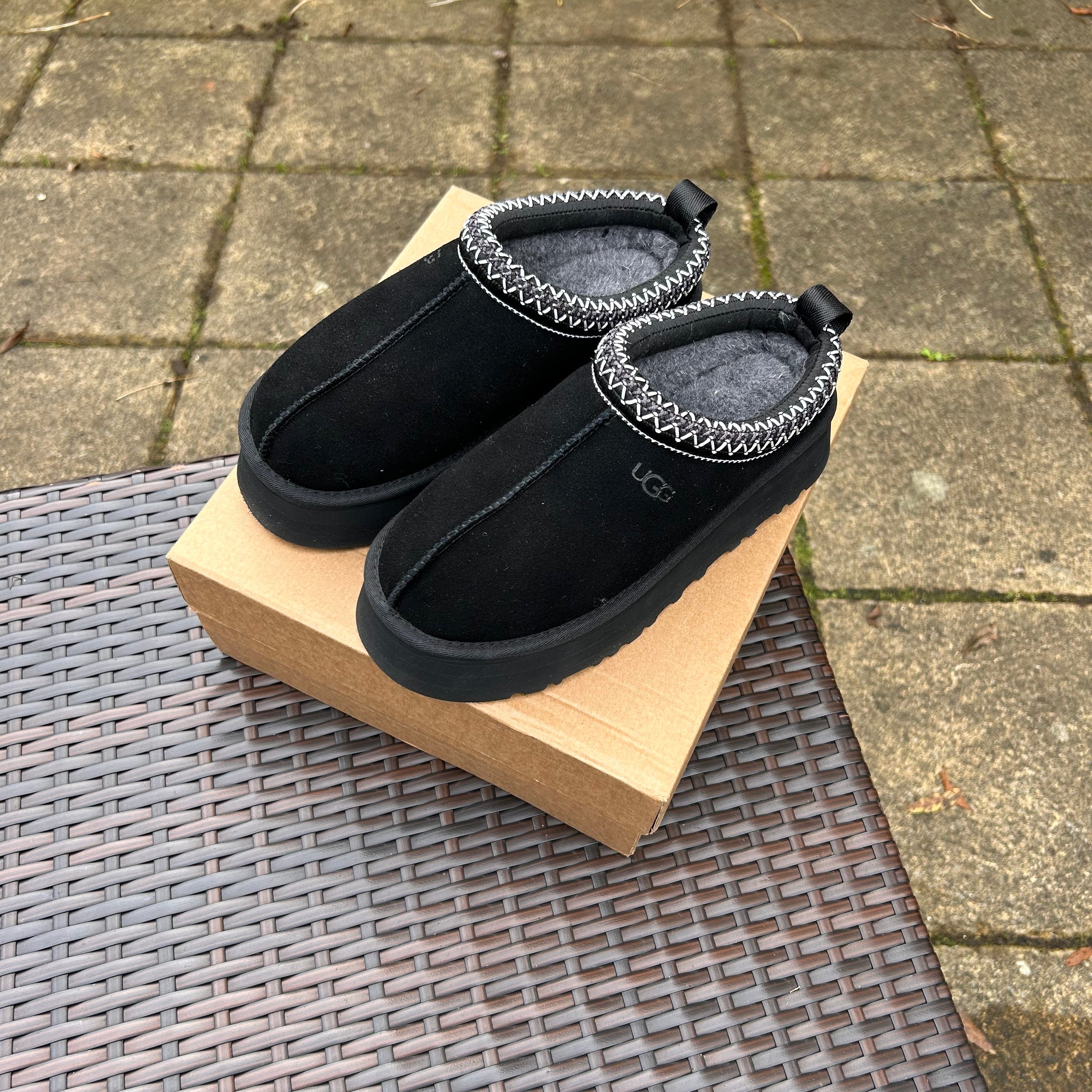 Ugg Women's 'Black' High Platform Slippers