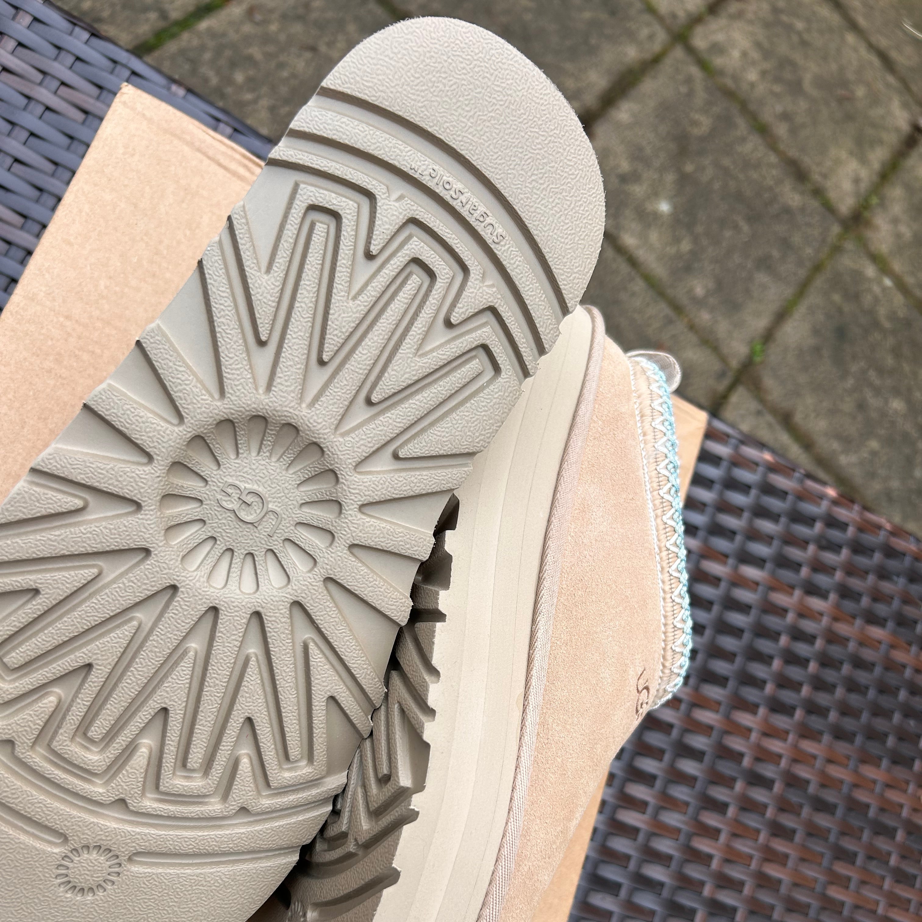 Ugg Women's 'Light Blue/Beige' High Platform Slippers