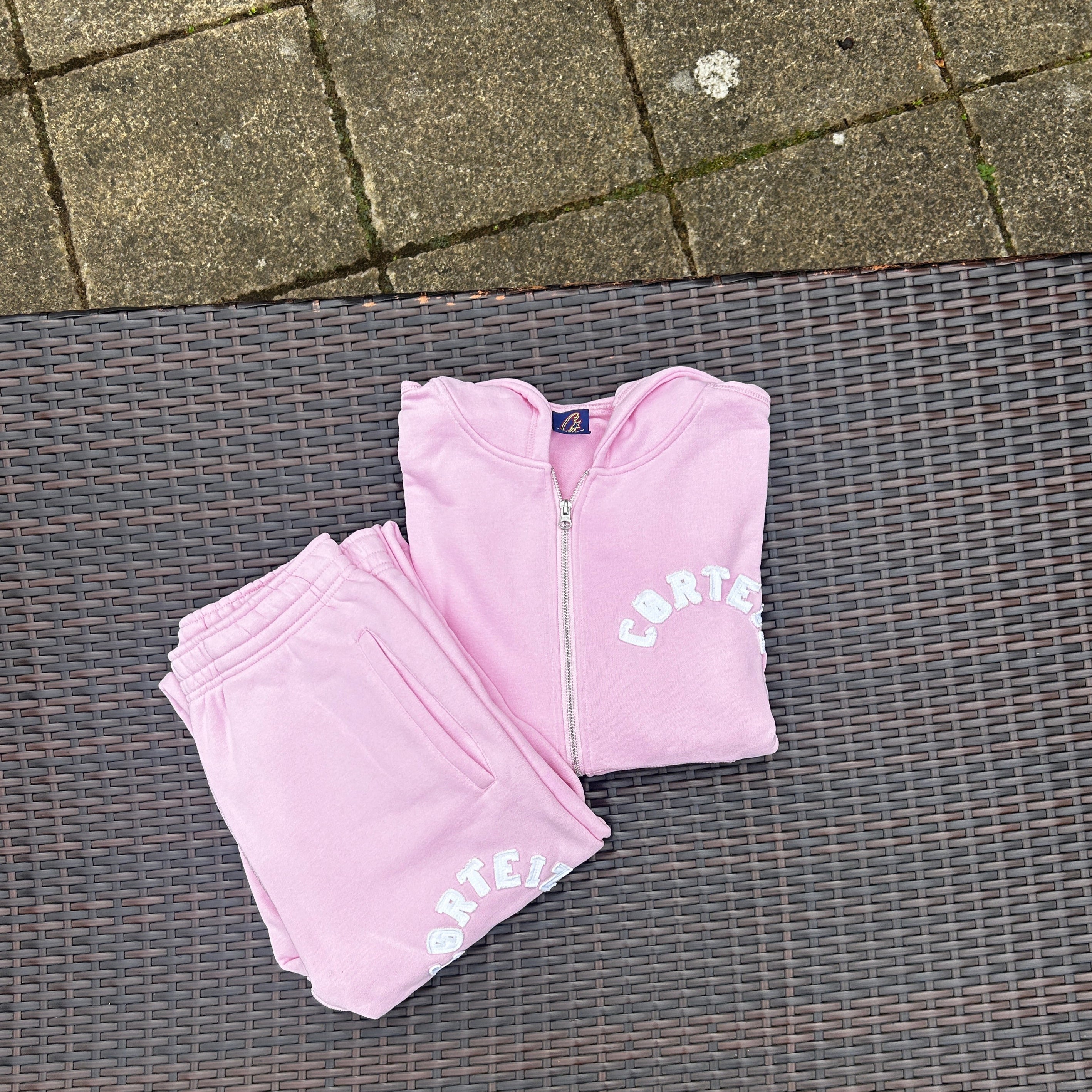Corteiz Pink "Colly Arch" Tracksuit