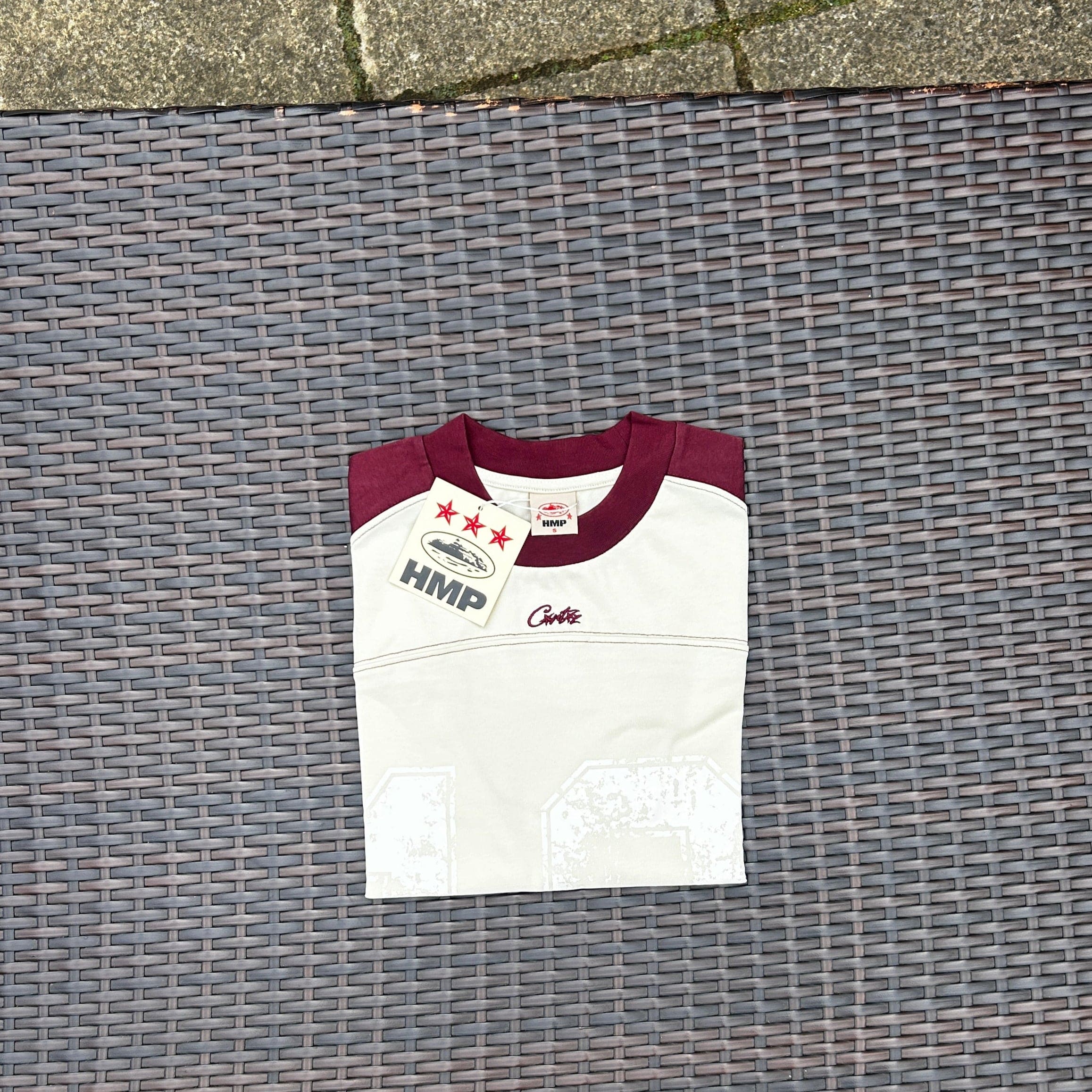 Corteiz Cream/Burgundy HMP Vintage Jersey