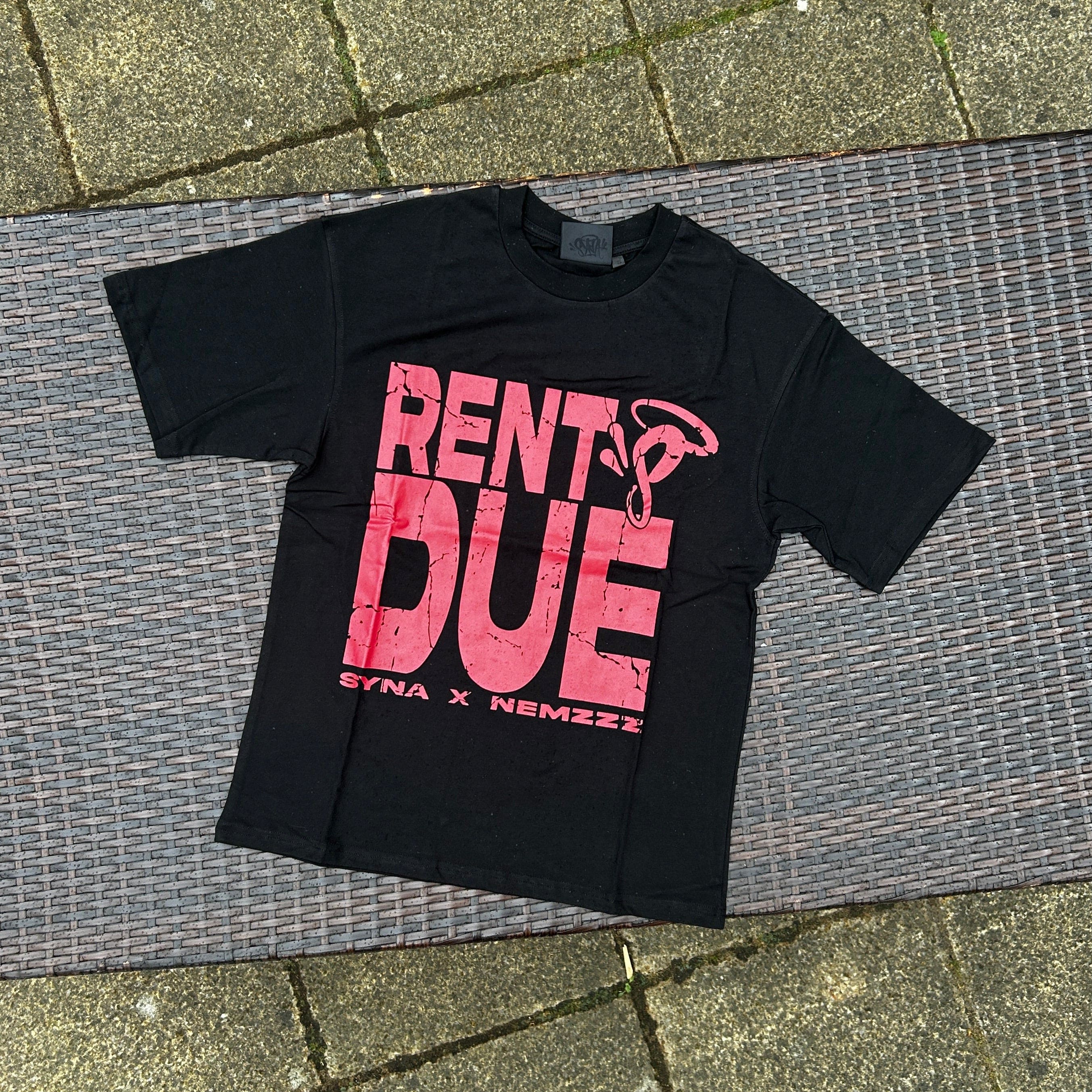 Syna World x Nemzzz Black/Red "Rent Due" T-shirt