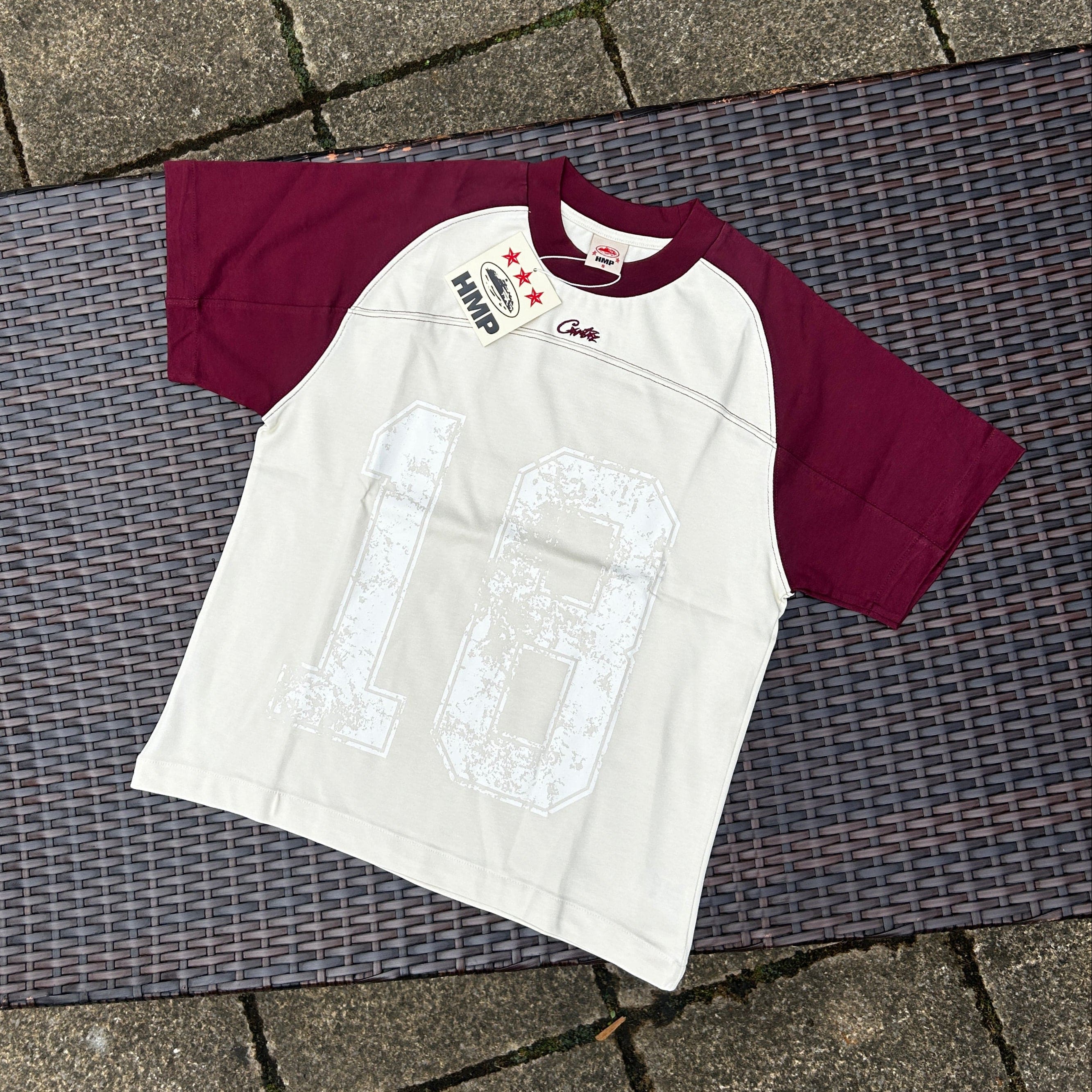 Corteiz Cream/Burgundy HMP Vintage Jersey