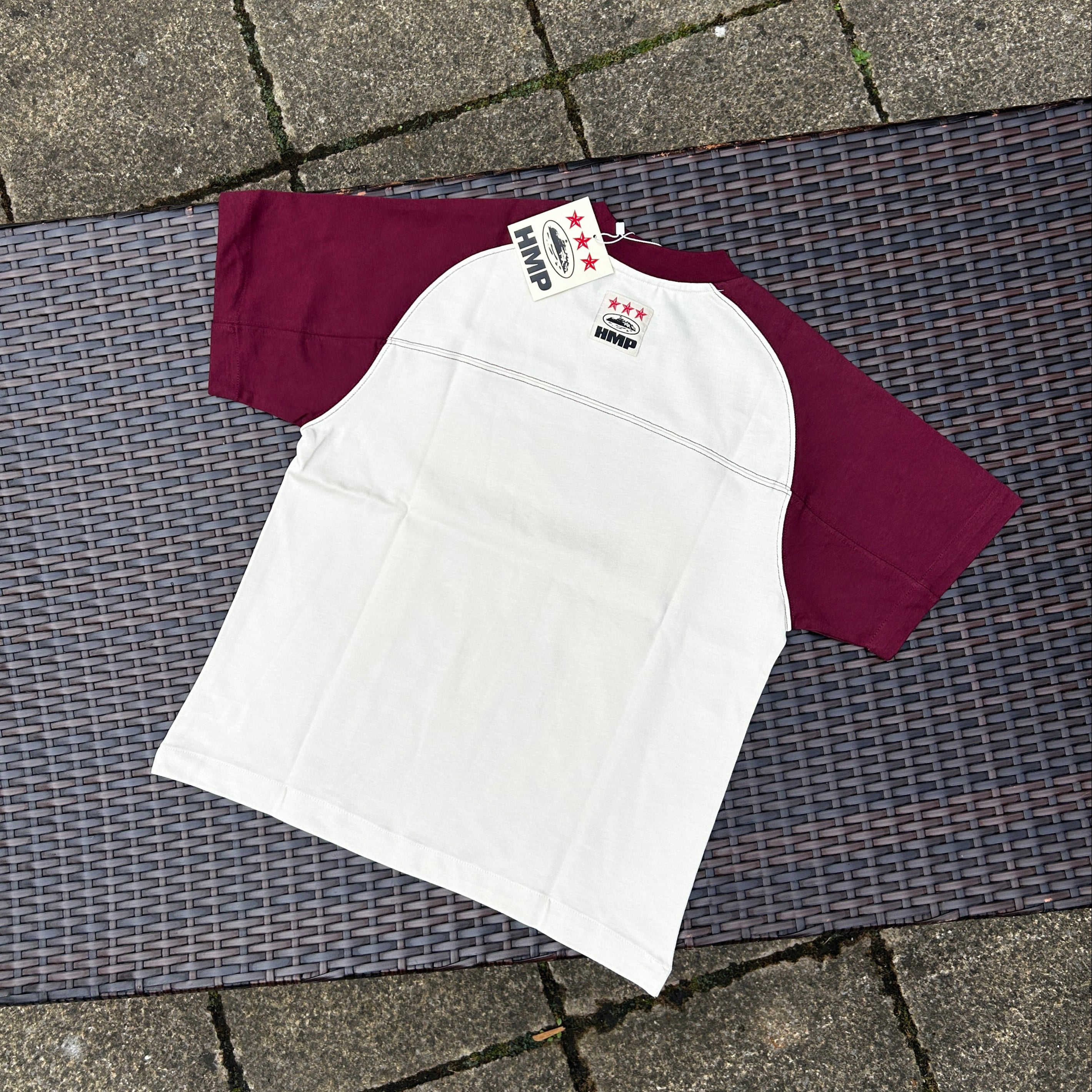 Corteiz Cream/Burgundy HMP Vintage Jersey